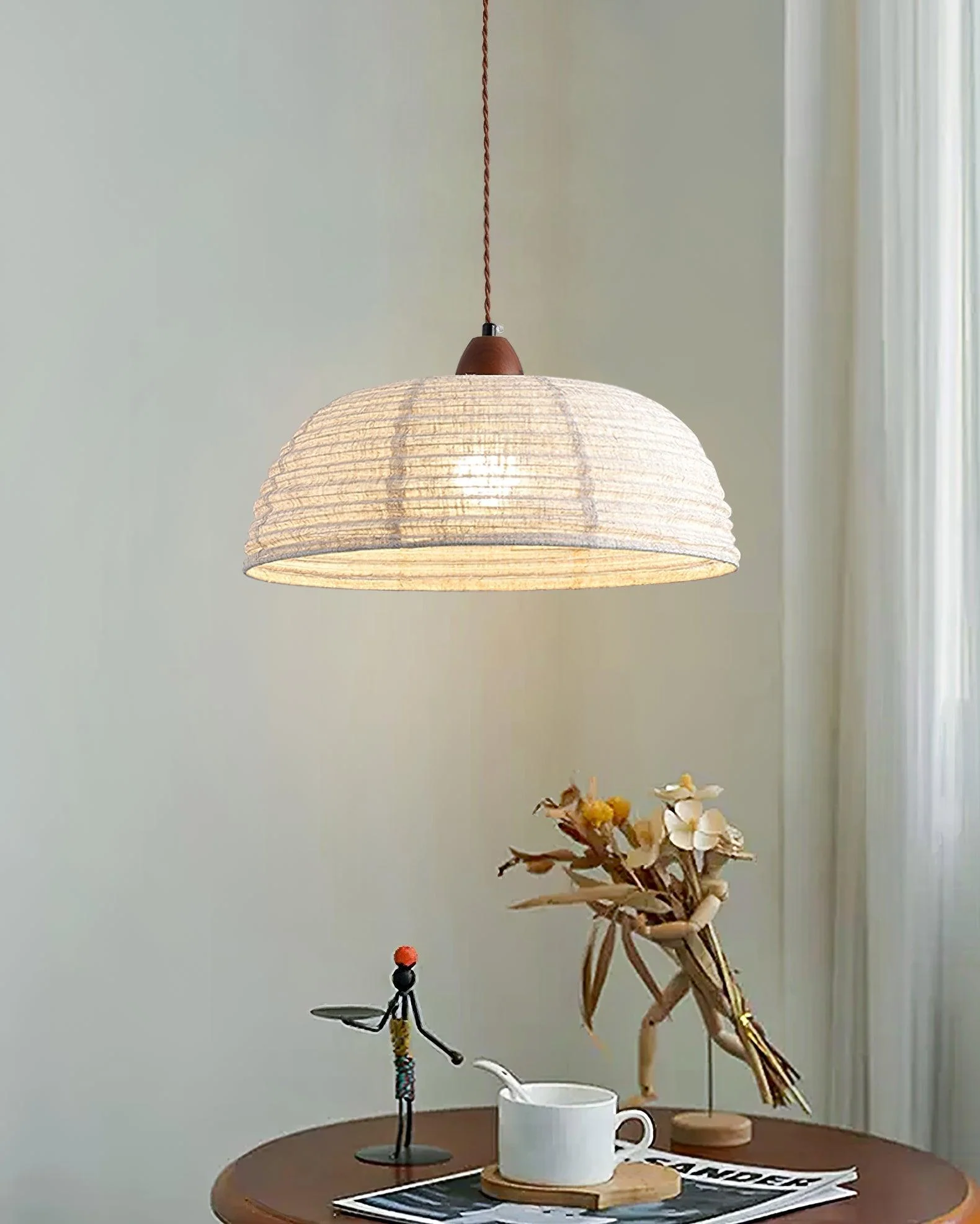 Elara Modern Fabric Pendant Light - Image 16