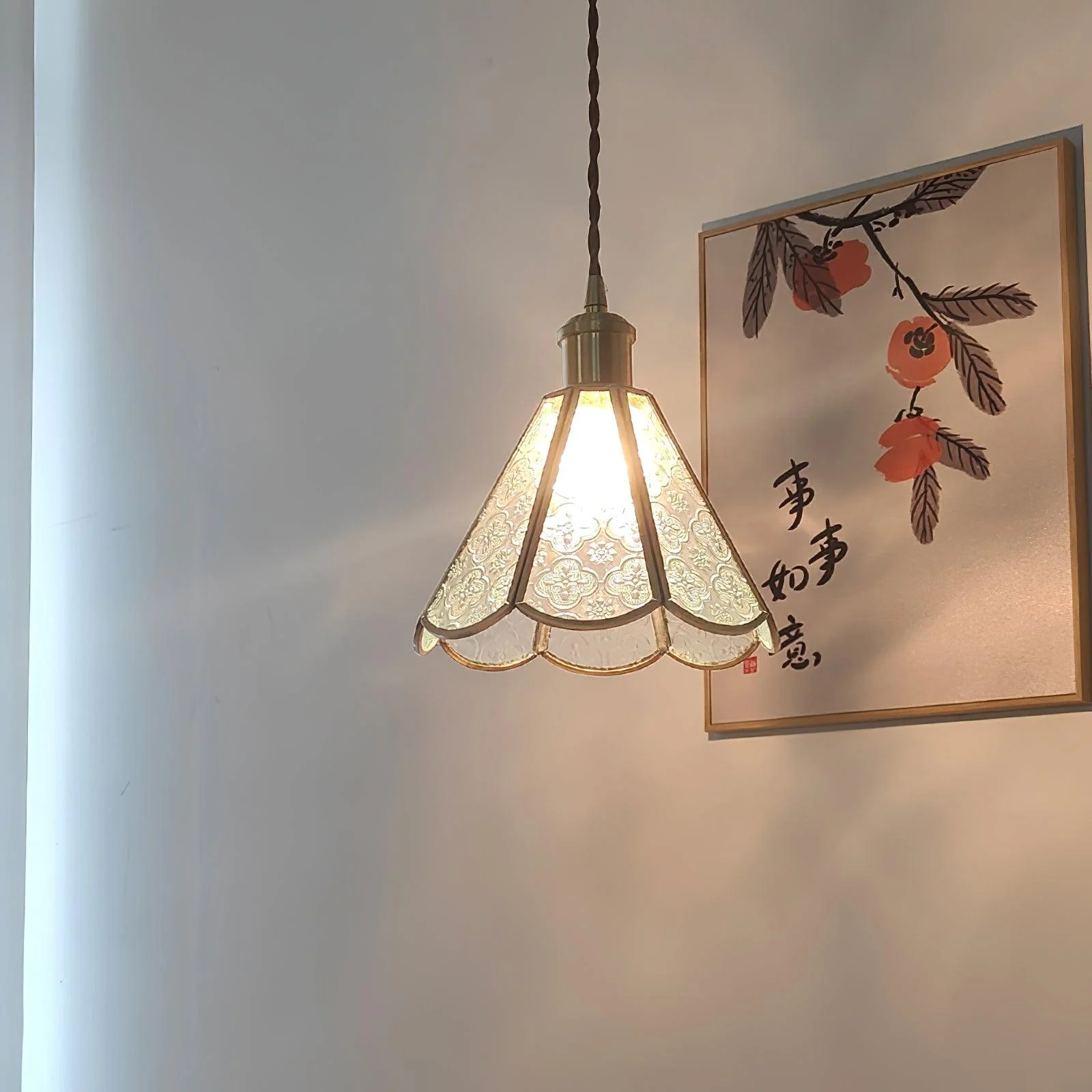 Elarace Brass & Glass Elegant Pendant Lamp - Image 16