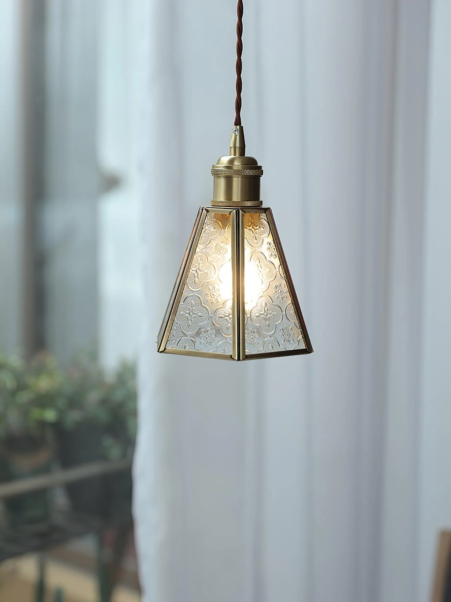 Elarace Brass & Glass Elegant Pendant Lamp - Image 20