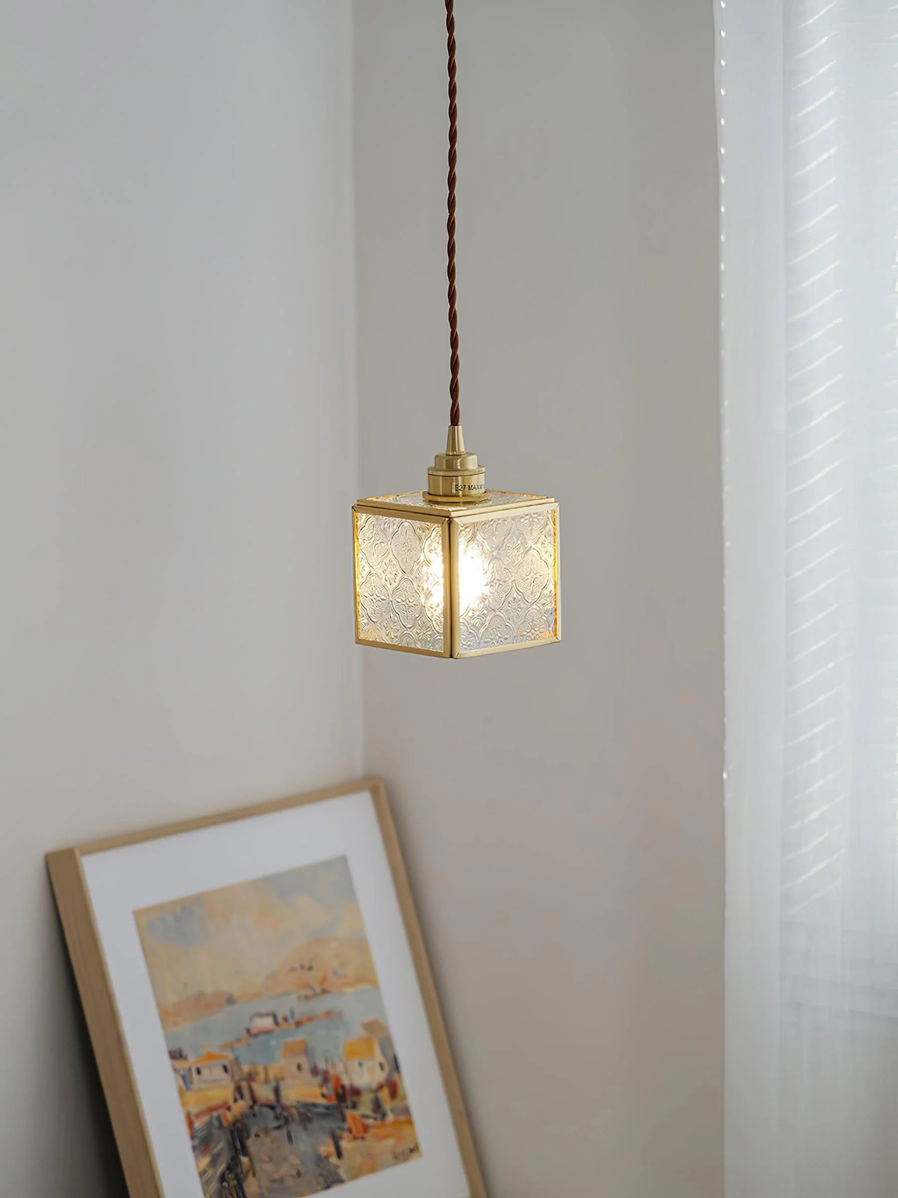 Elarace Brass & Glass Elegant Pendant Lamp - Image 21