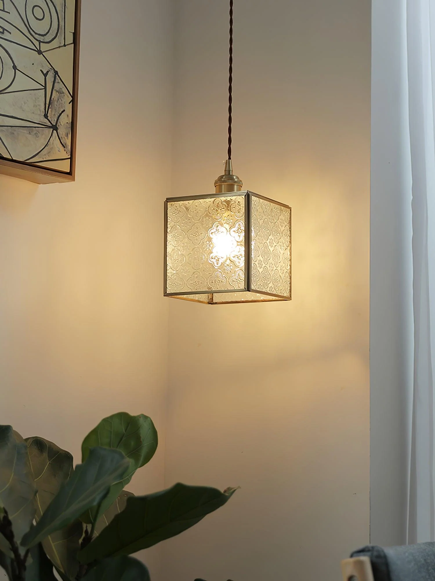 Elarace Brass & Glass Elegant Pendant Lamp - Image 22