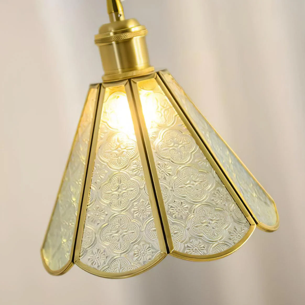 Elarace Brass & Glass Elegant Pendant Lamp - Image 7