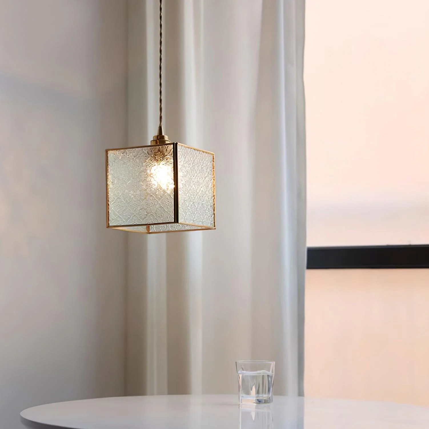Elarace Brass & Glass Elegant Pendant Lamp - Image 9