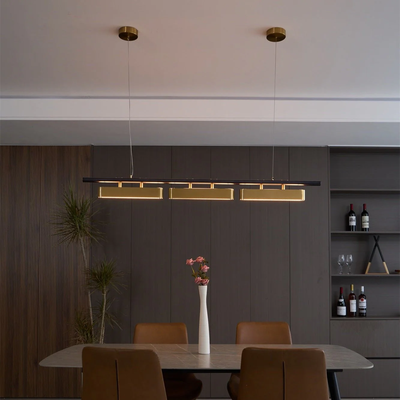 Elarain Brass Minimalist Pendant Light - Image 16