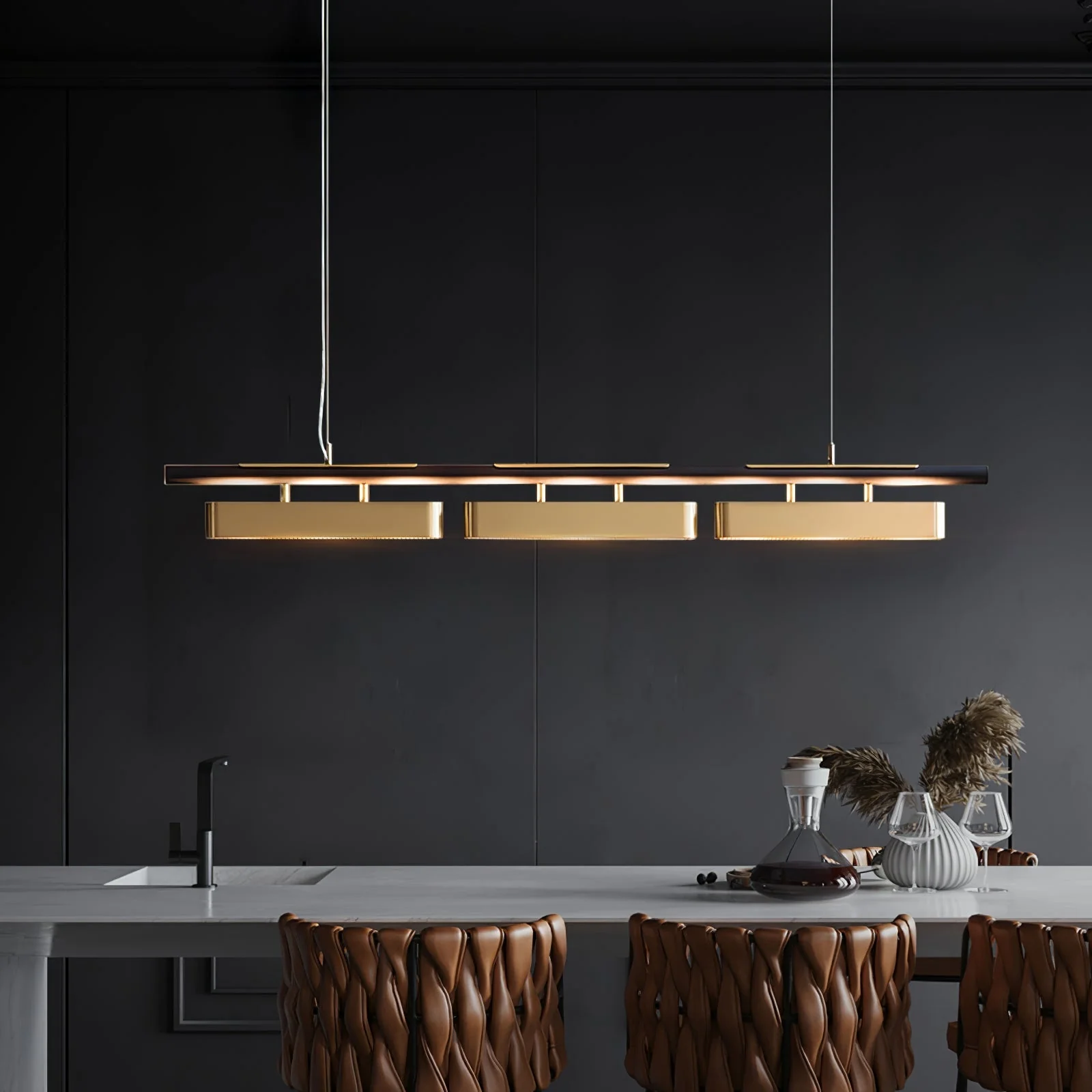 Elarain Brass Minimalist Pendant Light - Image 17