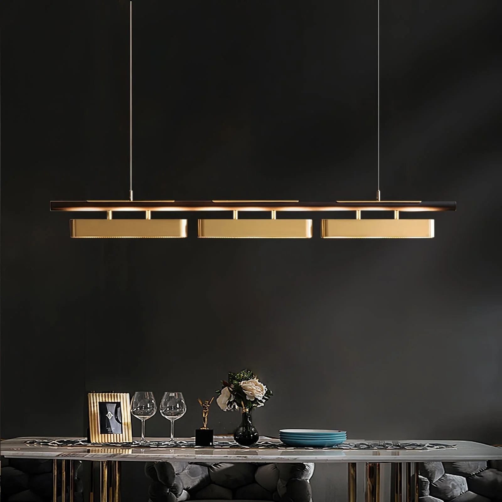 Elarain Brass Minimalist Pendant Light - Image 24