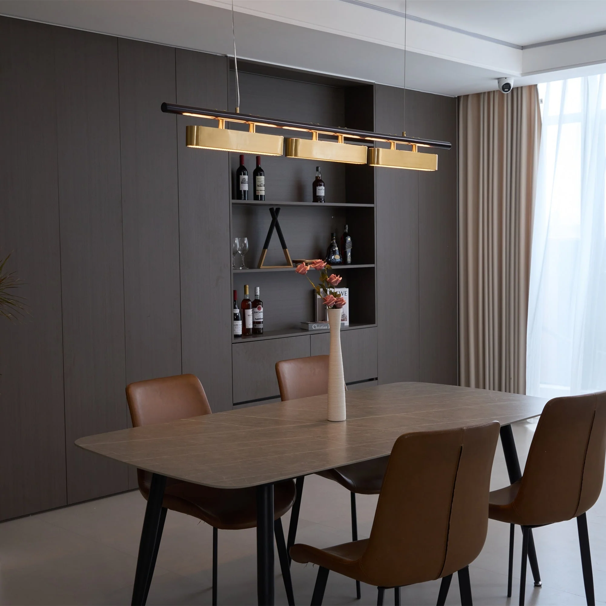 Elarain Brass Minimalist Pendant Light - Image 28