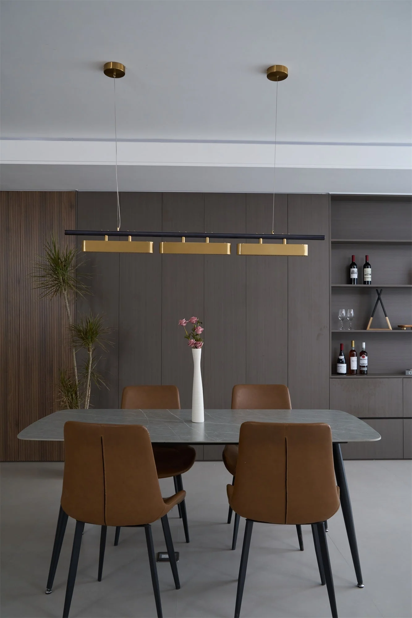 Elarain Brass Minimalist Pendant Light - Image 37