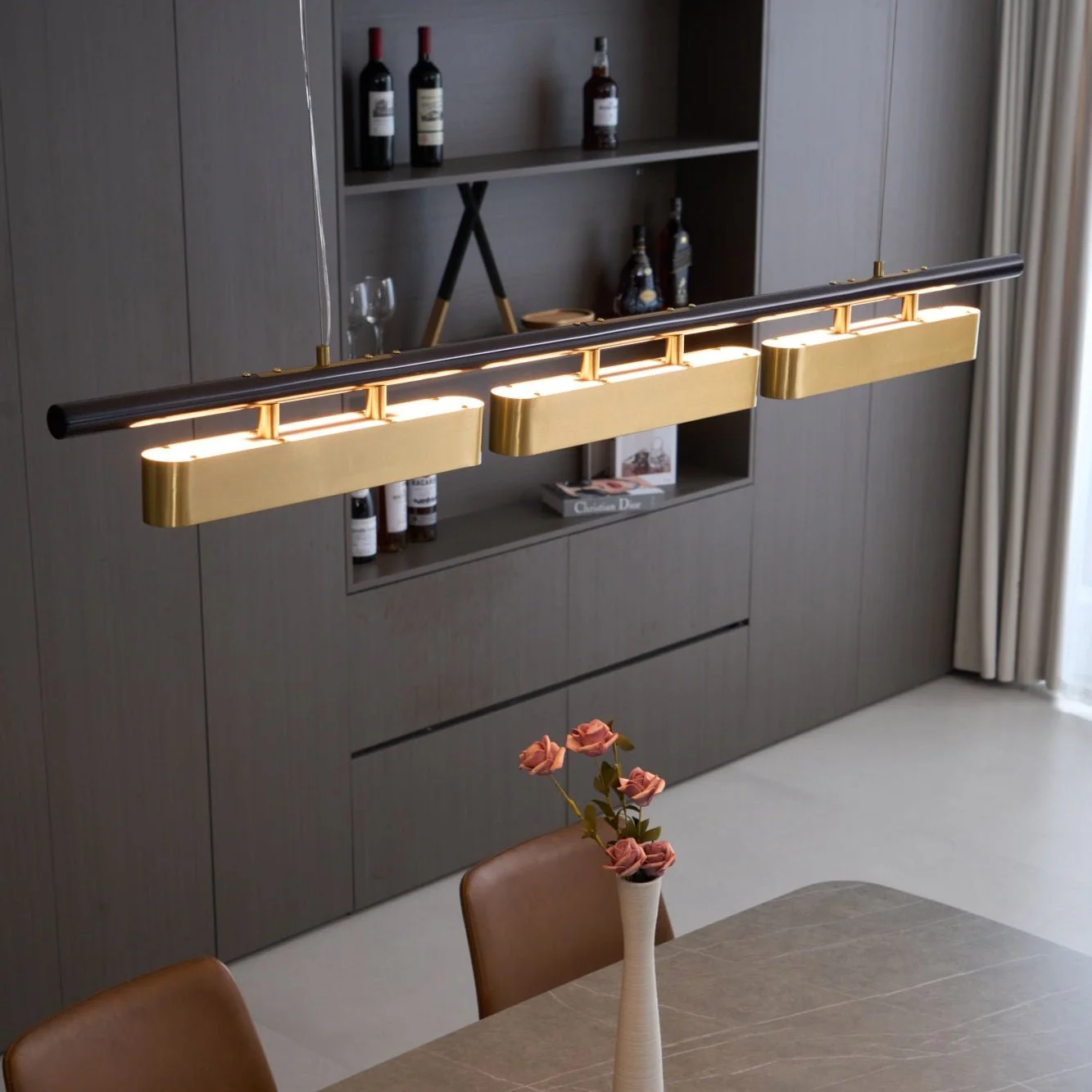 Elarain Brass Minimalist Pendant Light - Image 43