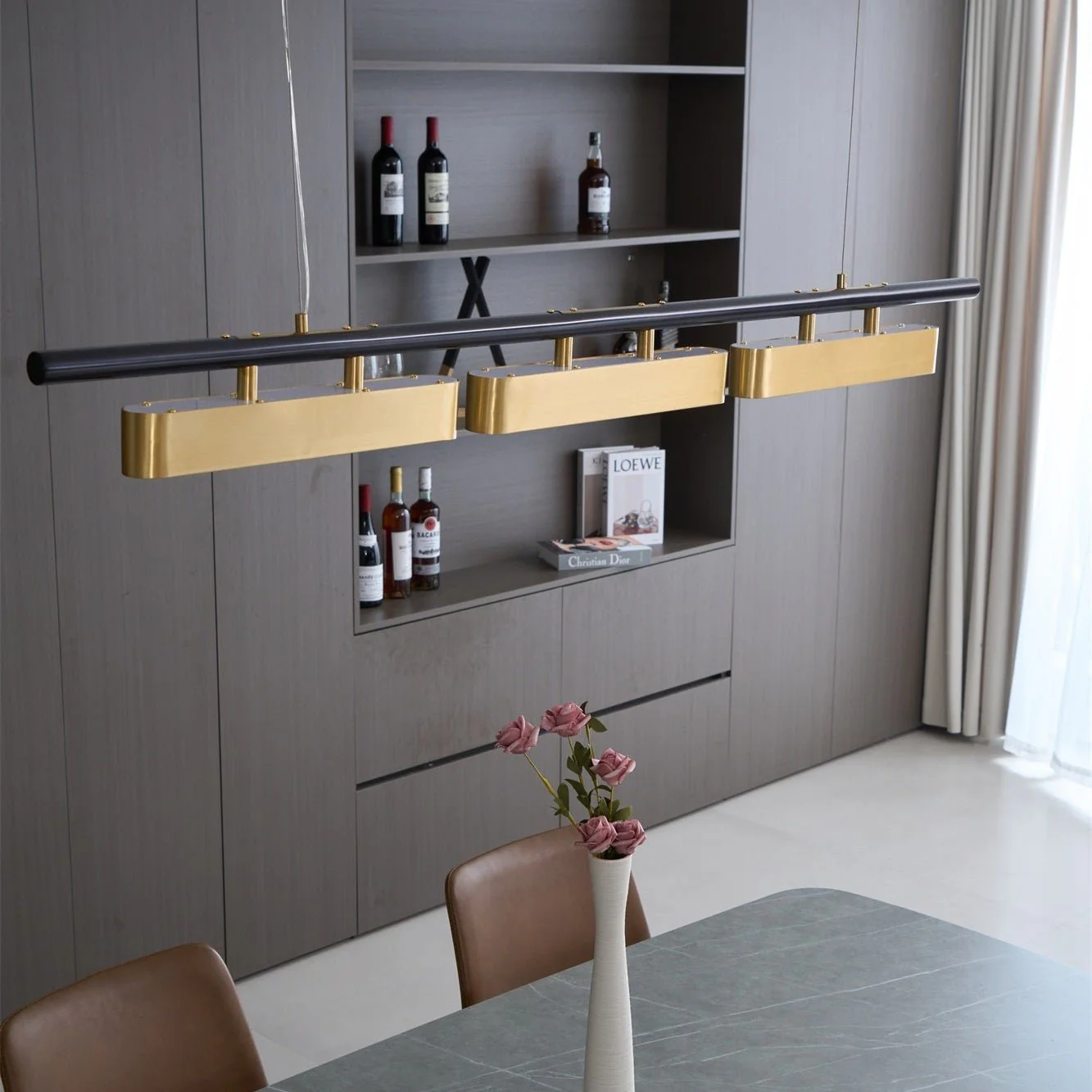 Elarain Brass Minimalist Pendant Light - Image 44