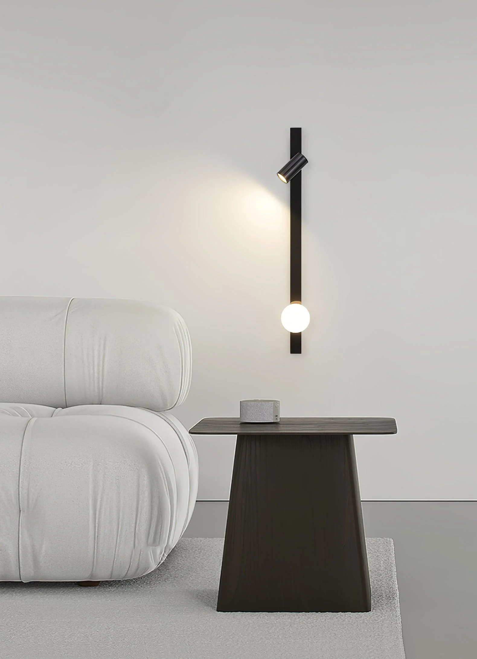 Elarise Brass Glass Minimalist Wall Light - Image 2