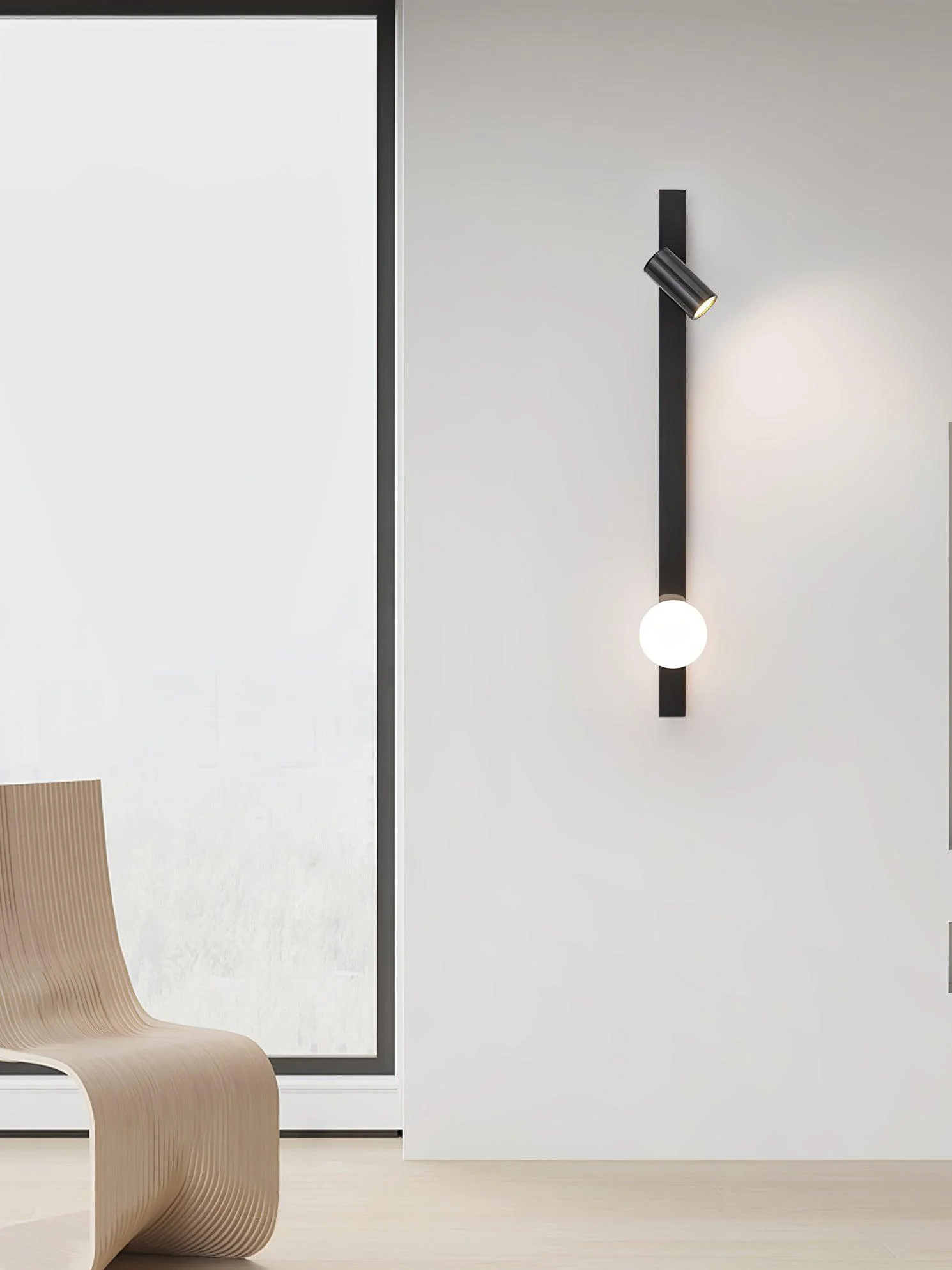Elarise Brass Glass Minimalist Wall Light - Image 22