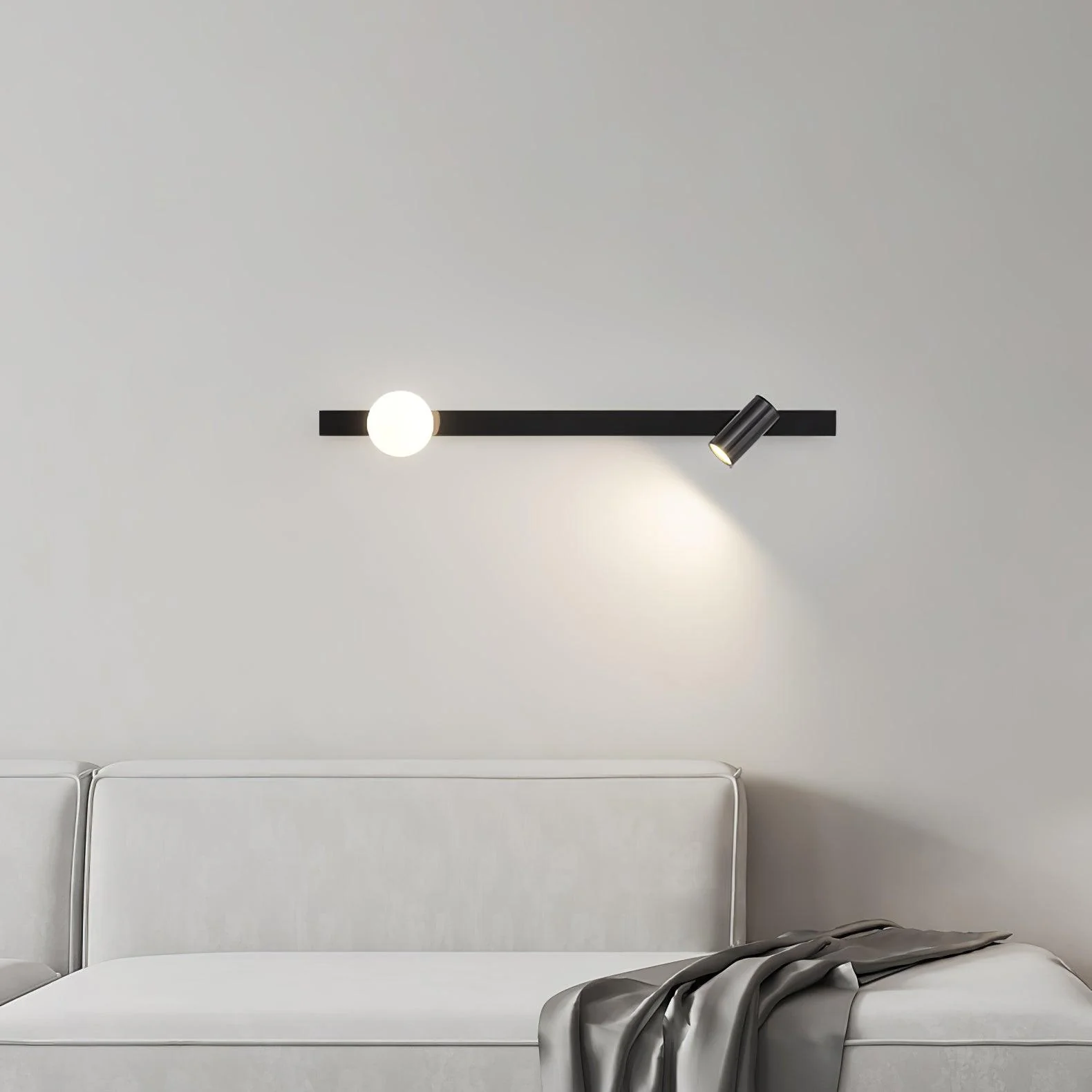 Elarise Brass Glass Minimalist Wall Light - Image 26