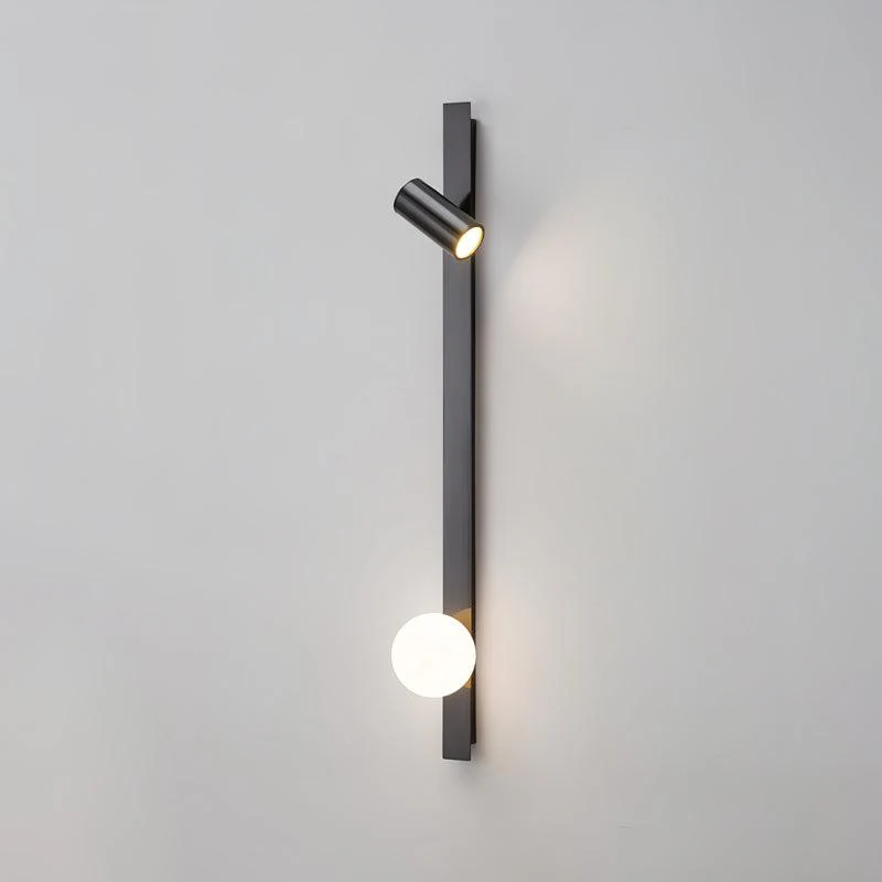 Elarise Brass Glass Minimalist Wall Light - Image 8