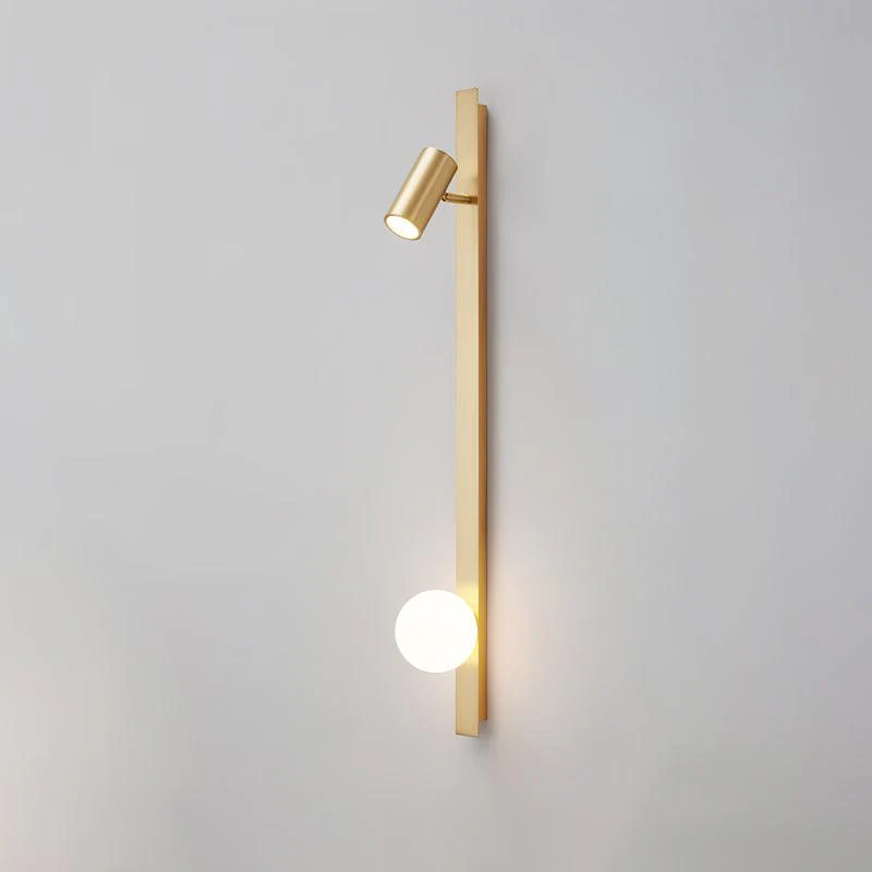 Elarise Brass Glass Minimalist Wall Light - Image 9