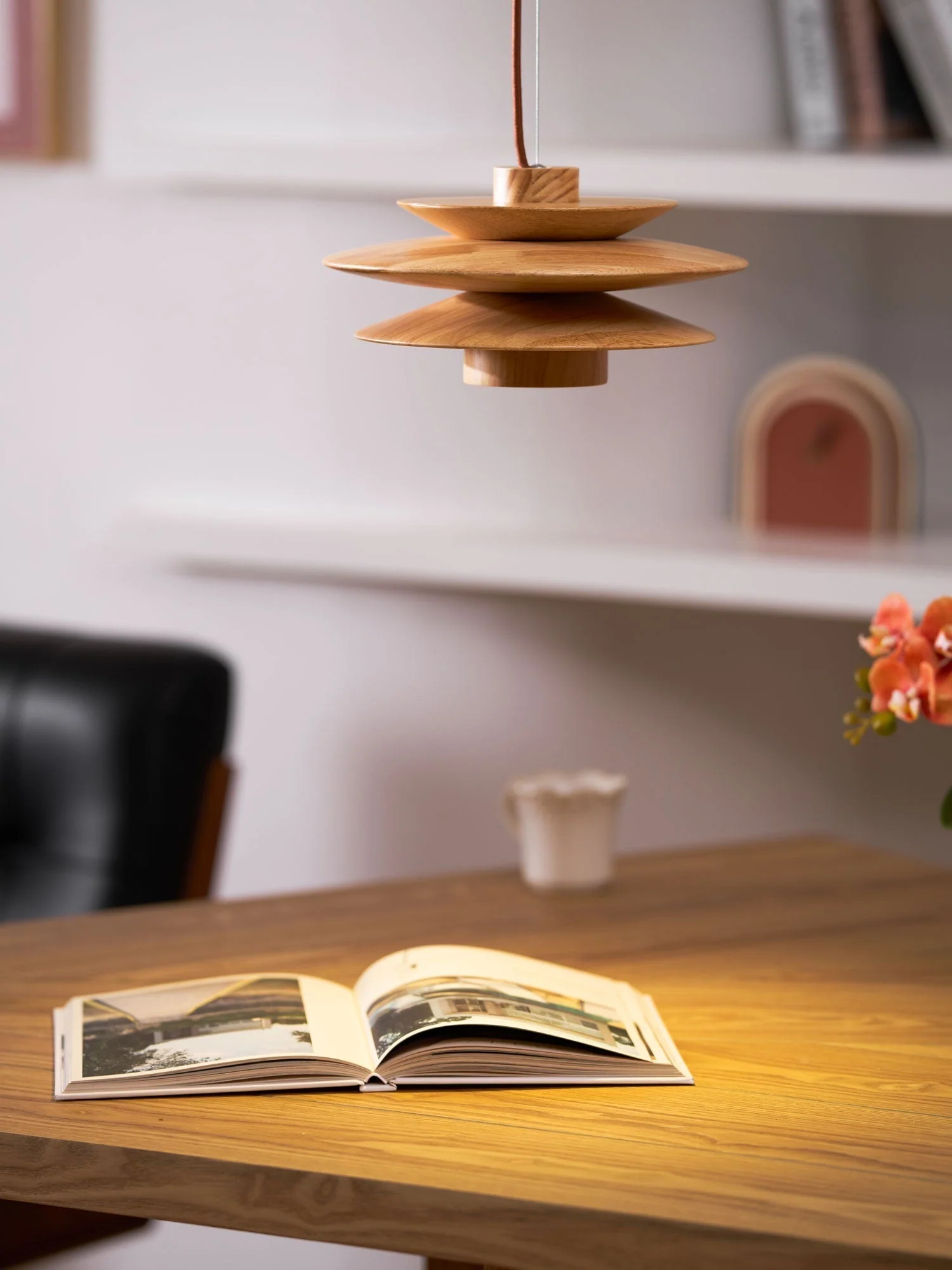 Eldora Wooden Retro Pendant Light - Image 11