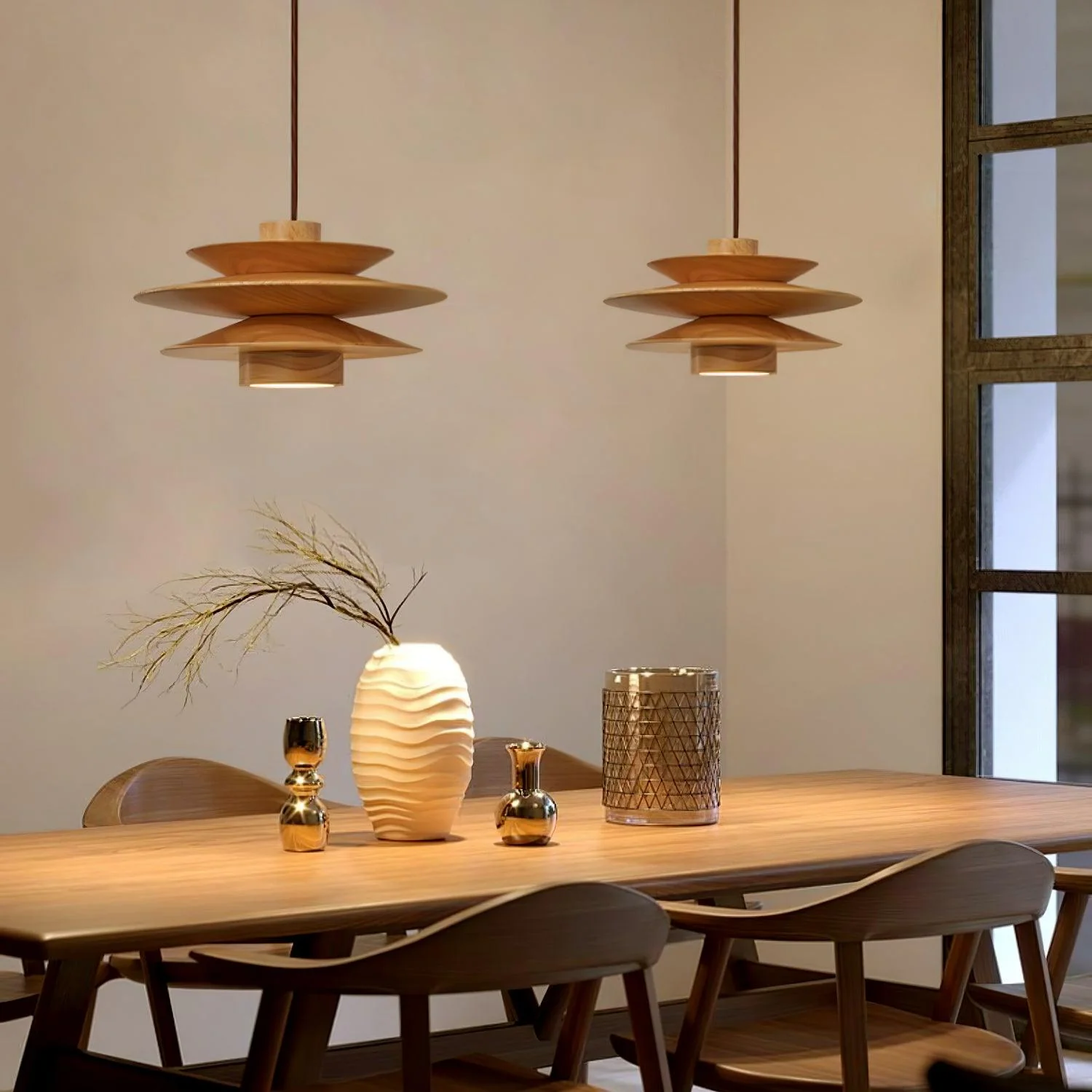 Eldora Wooden Retro Pendant Light - Image 19