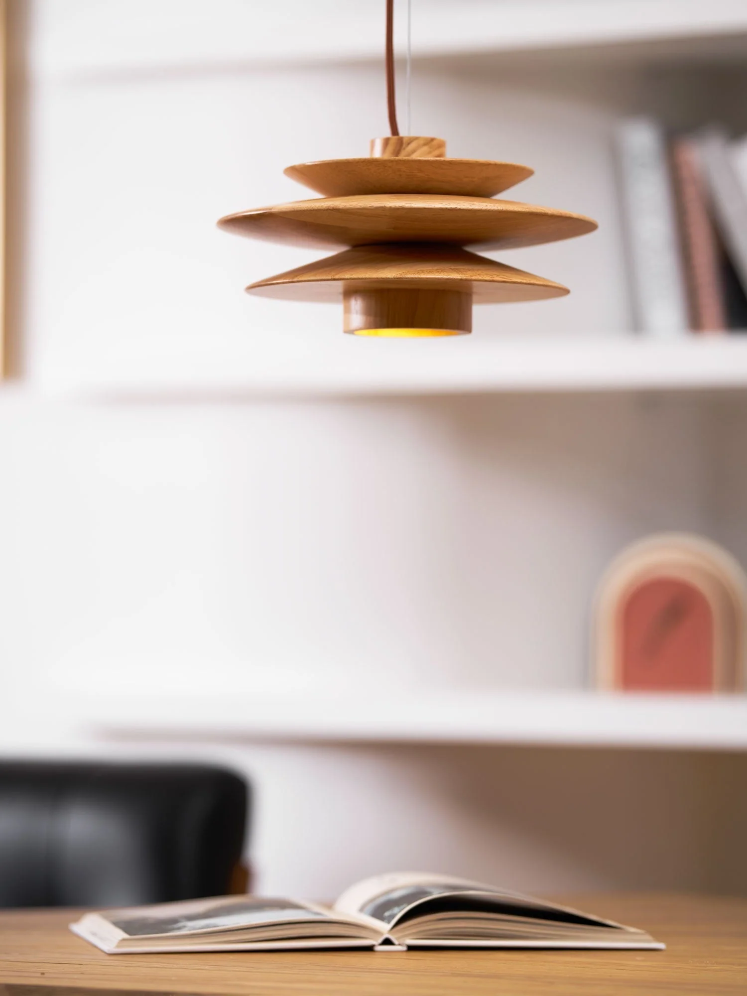 Eldora Wooden Retro Pendant Light - Image 6