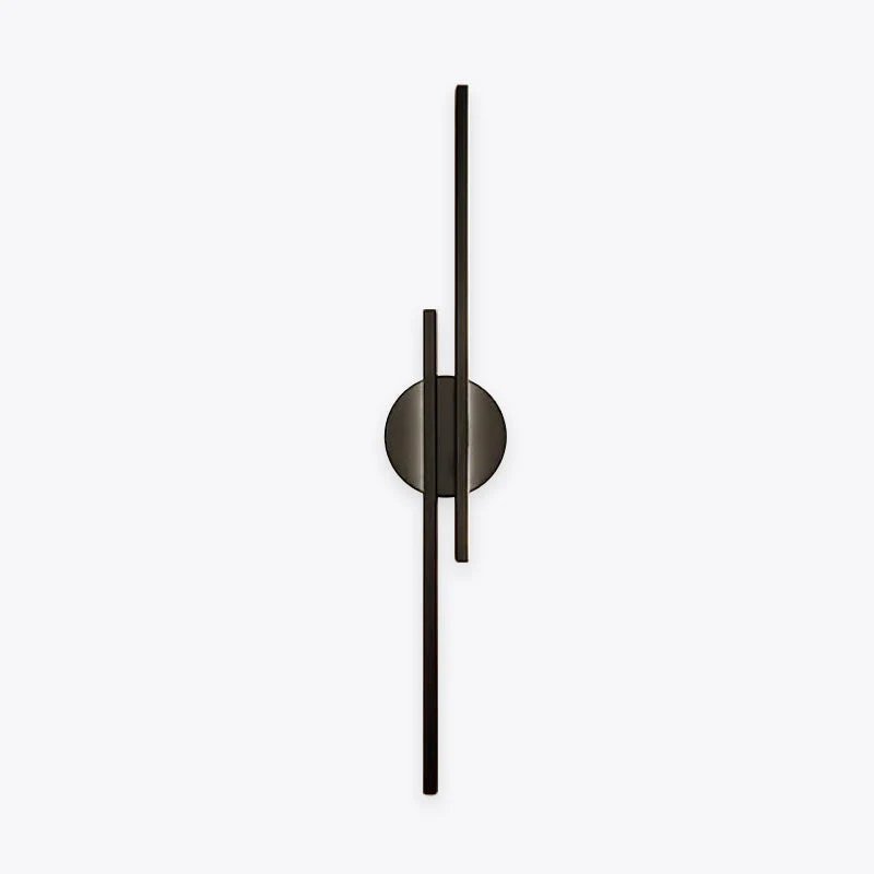 Elgo Modern Nordic Disc/Linear Metal LED Wall Lamp, Black/White