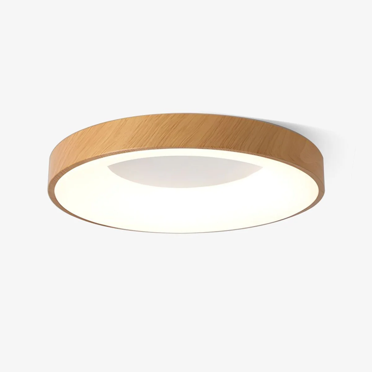 Eliriel Modern Minimalist Round Wood Flush Mount Ceiling Lamp