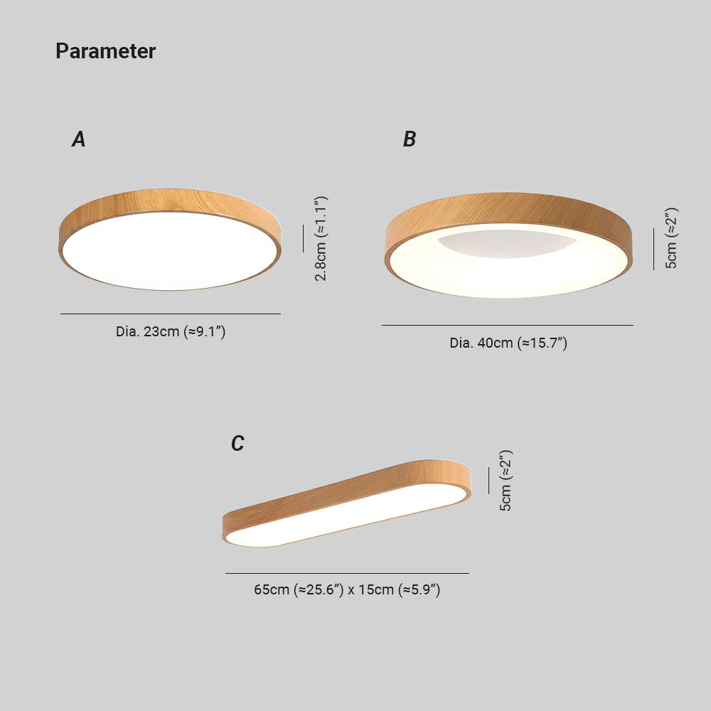 Eliriel Modern Minimalist Round Wood Flush Mount Ceiling Lamp - Image 20
