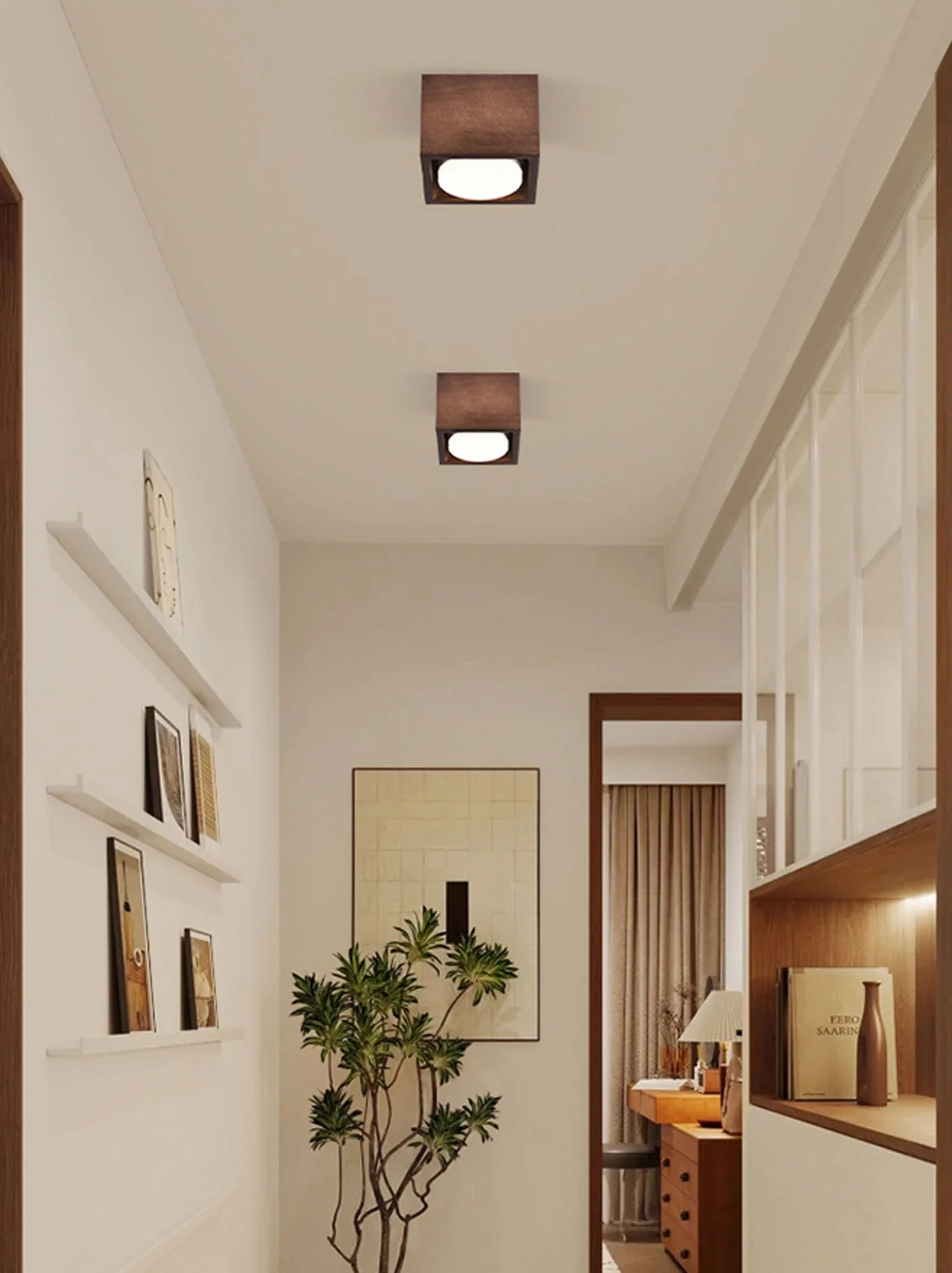 Eliza Minimalist Wood Ceiling Light - Image 33