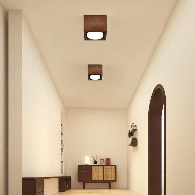 Eliza Minimalist Wood Ceiling Light - Image 4