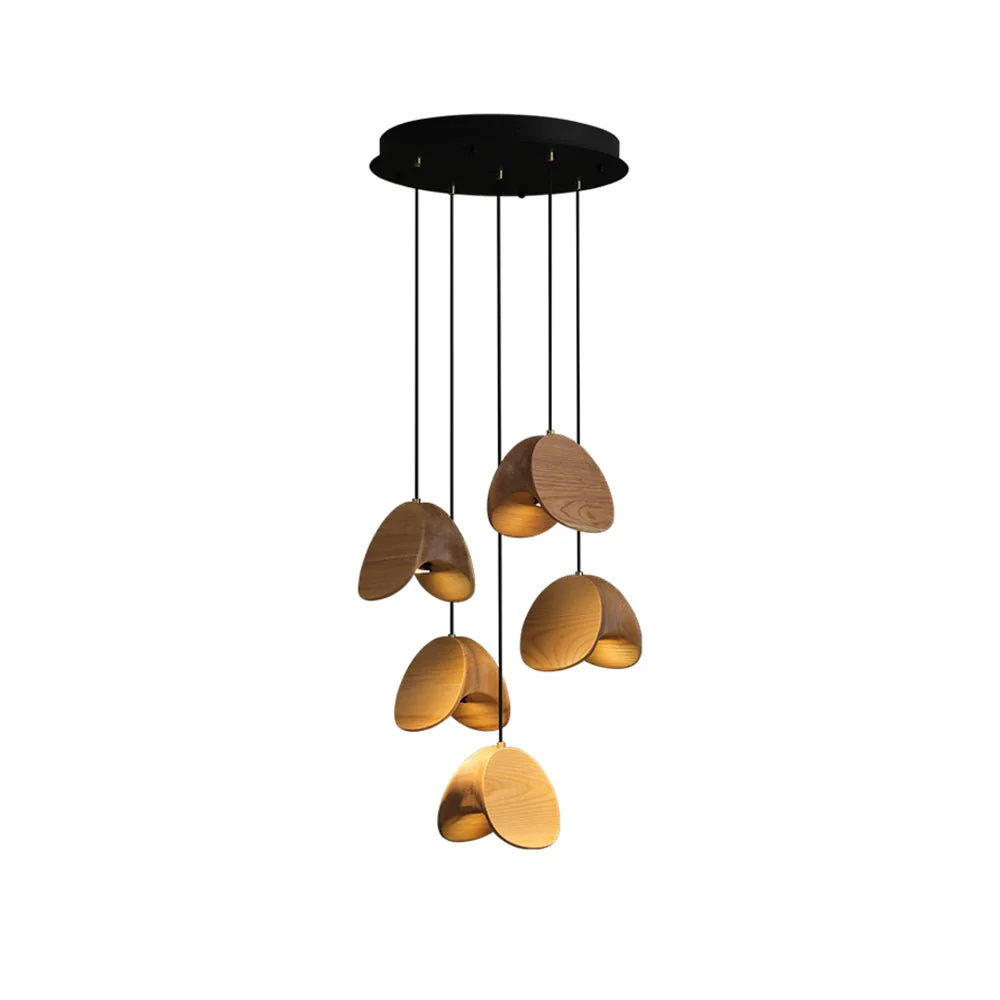 Elmiren Cluster Wood Pendant Light - Image 2