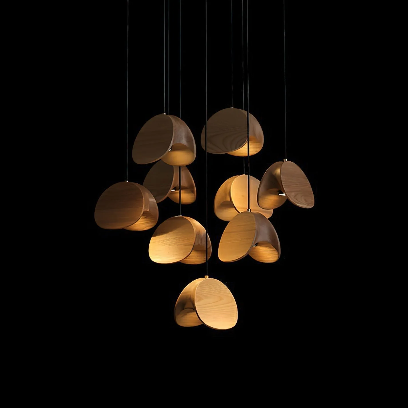 Elmiren Cluster Wood Pendant Light - Image 21