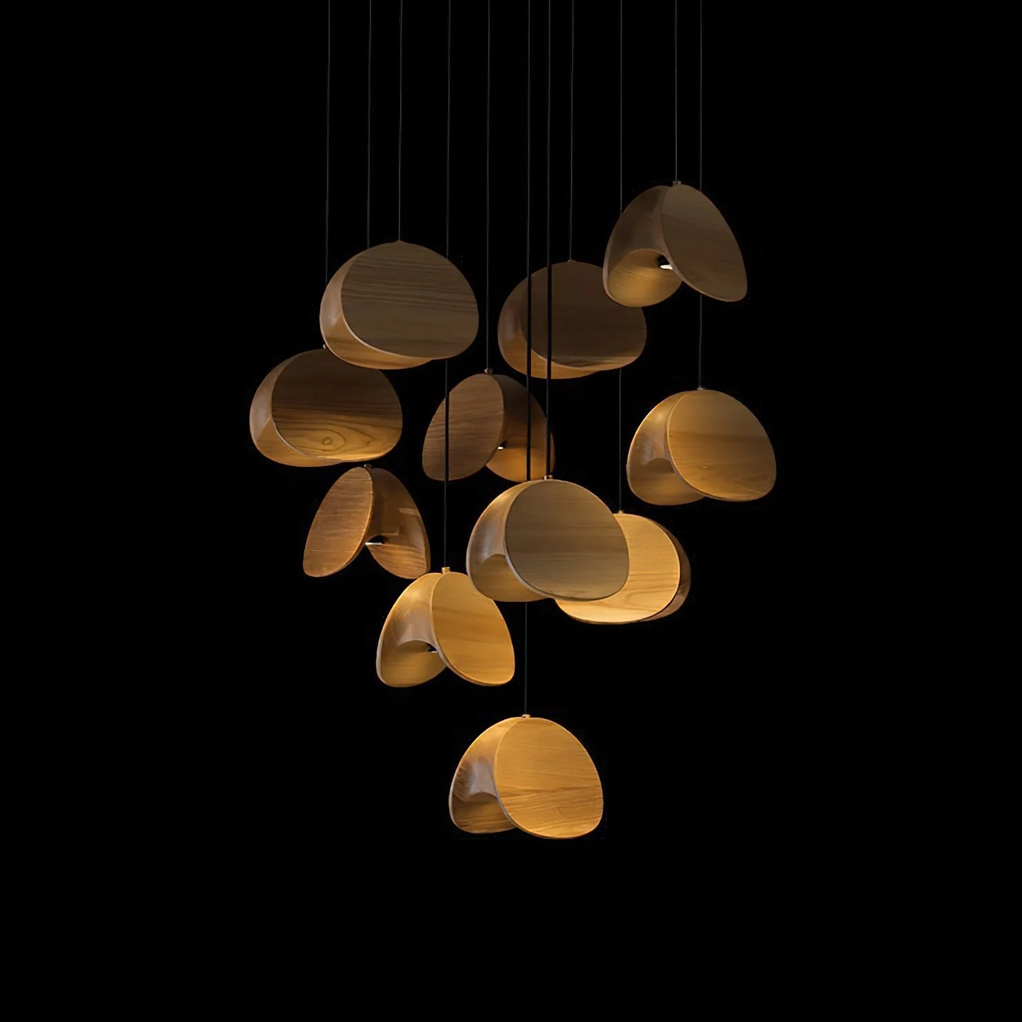 Elmiren Cluster Wood Pendant Light - Image 25