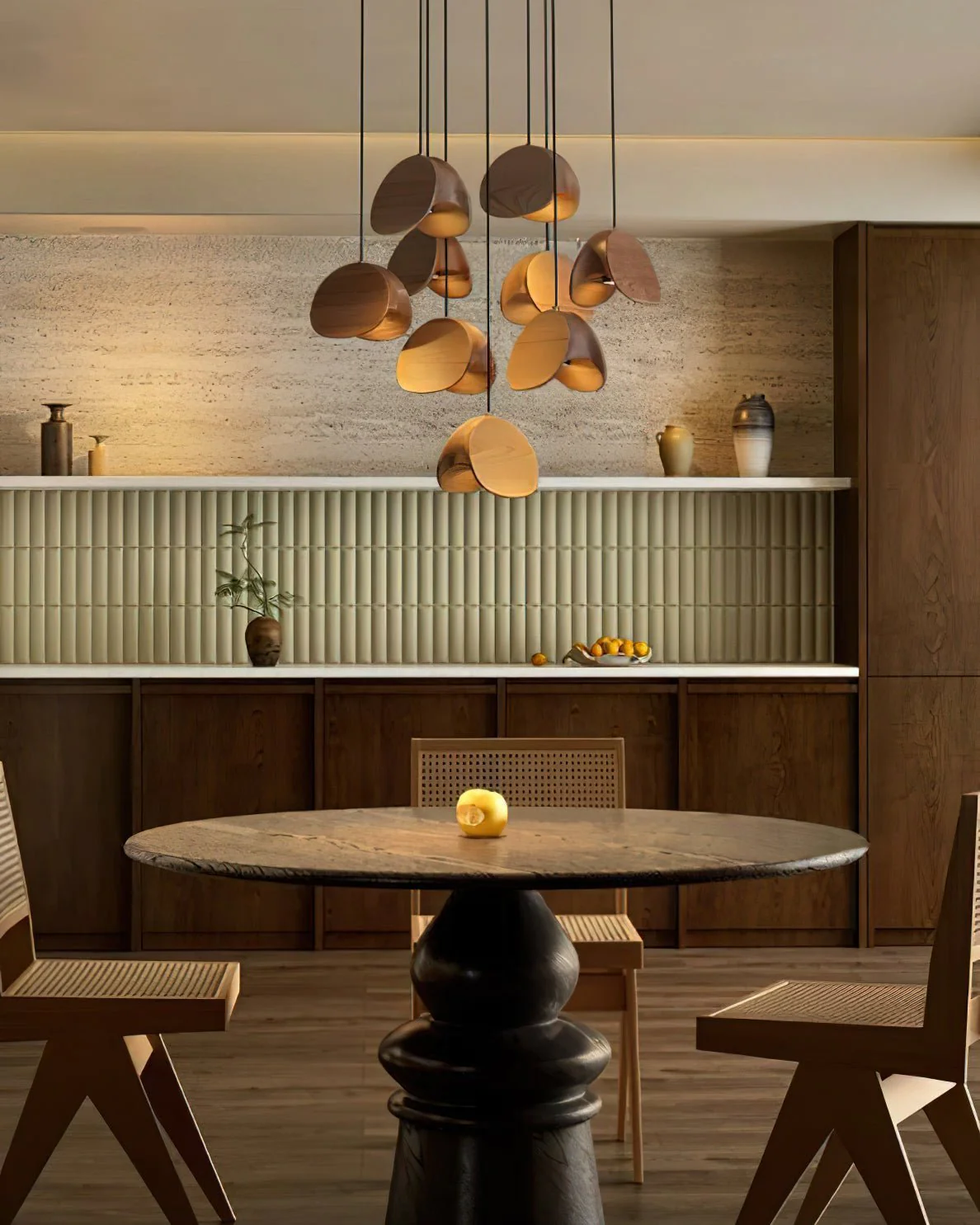 Elmiren Cluster Wood Pendant Light - Image 4