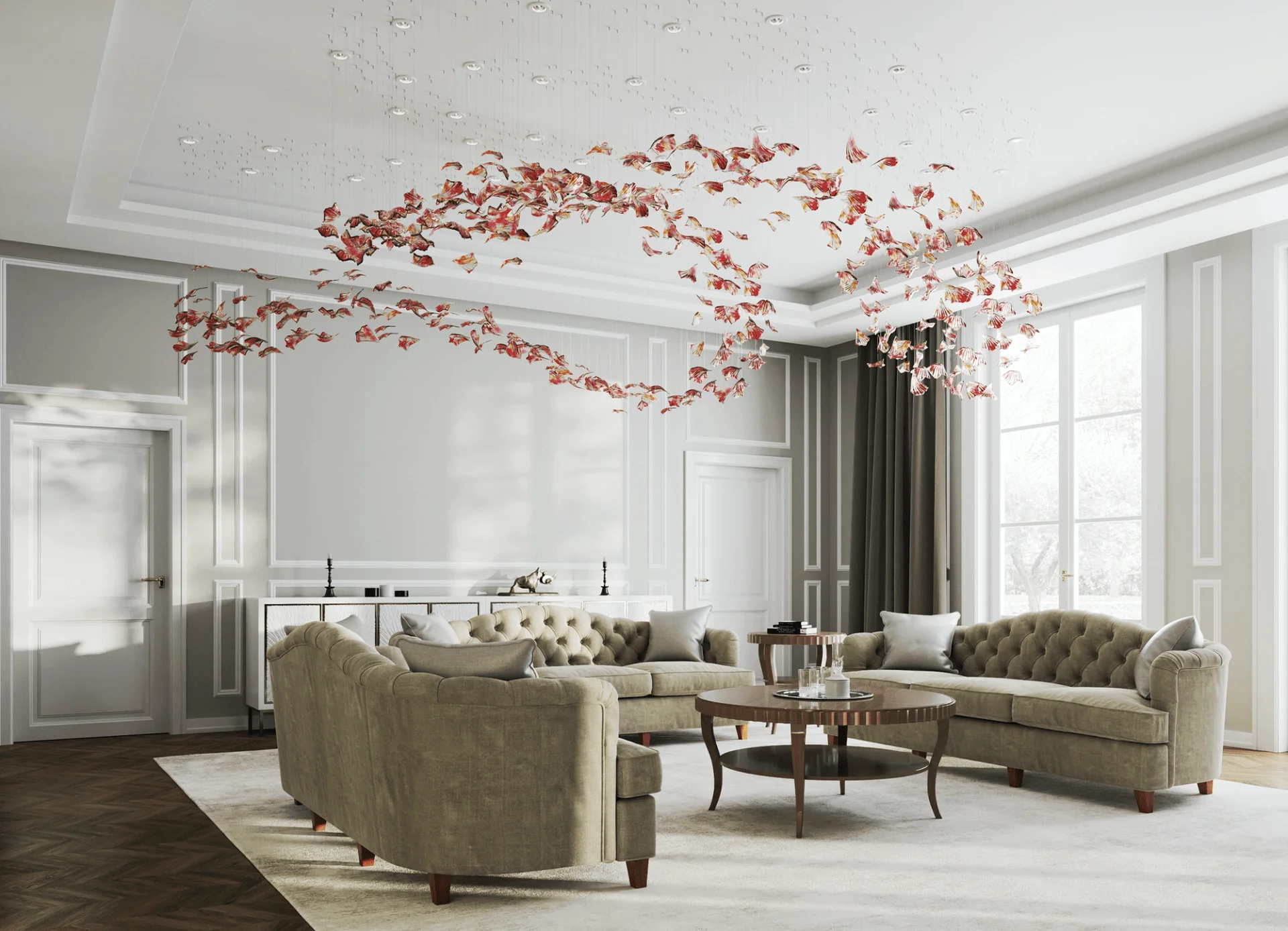 Elmiros Petal Glass Chandelier - Image 2