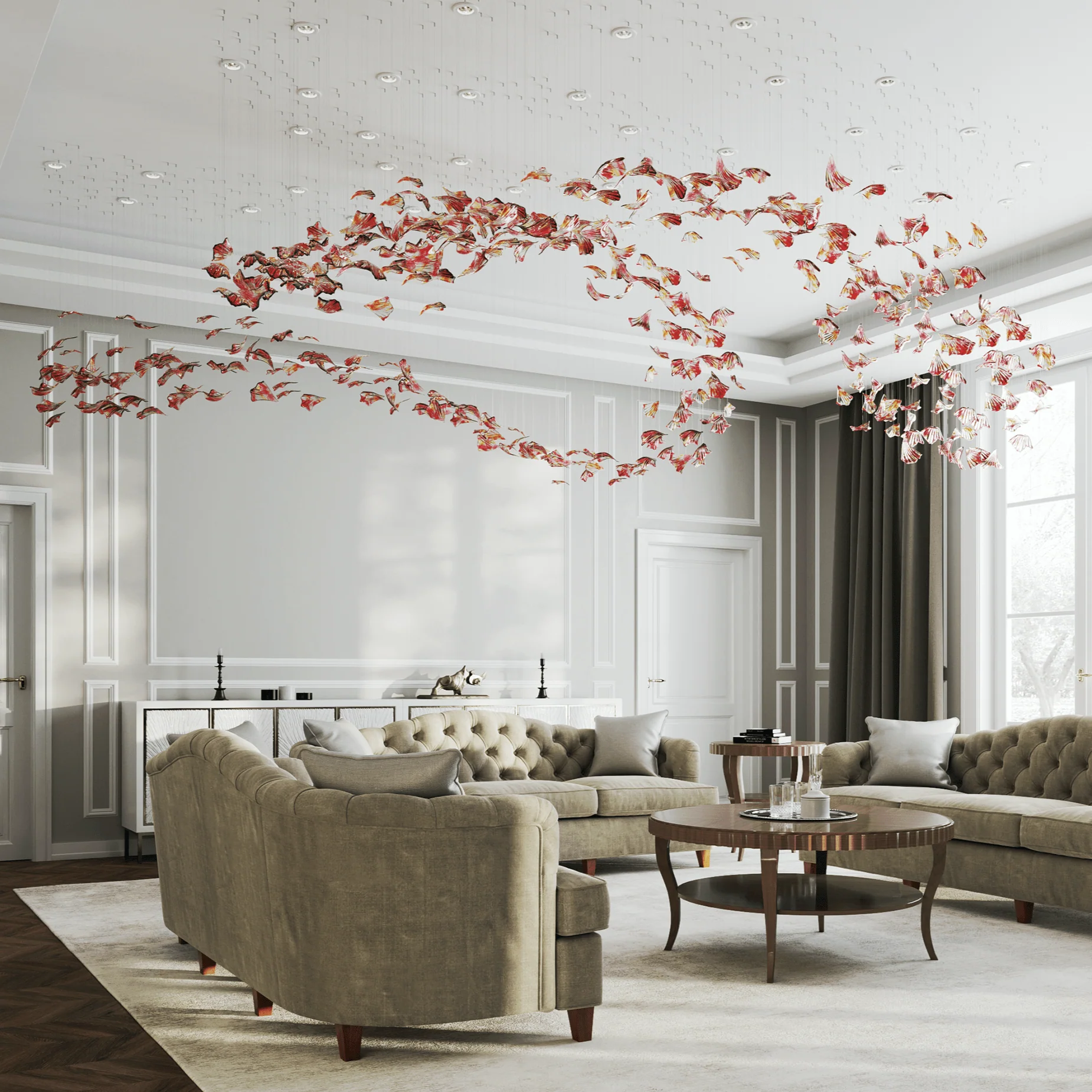 Elmiros Petal Glass Chandelier - Image 4