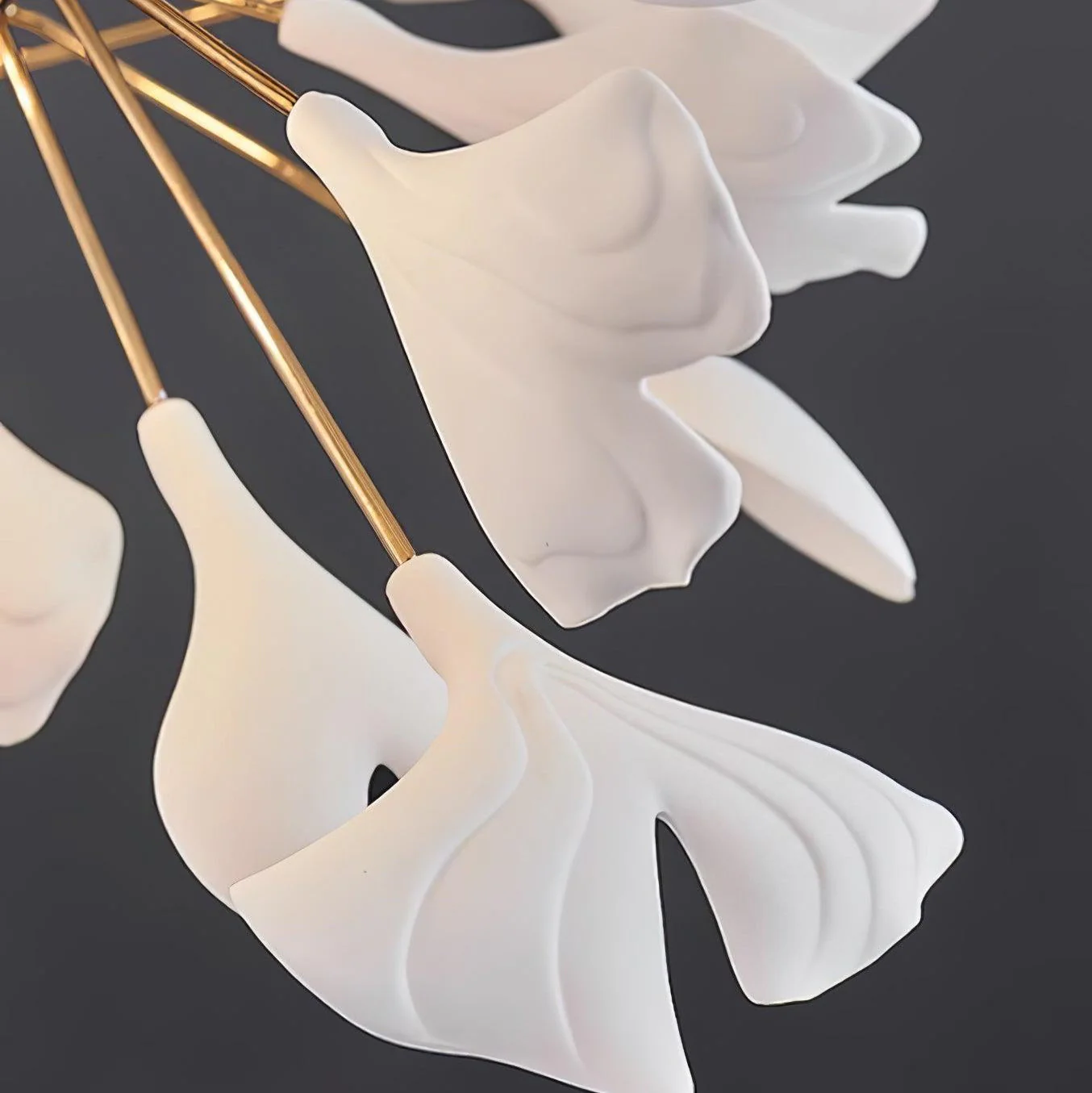 Olivia Ceramic Gingko Chandelier Double Layer Combination - Image 22