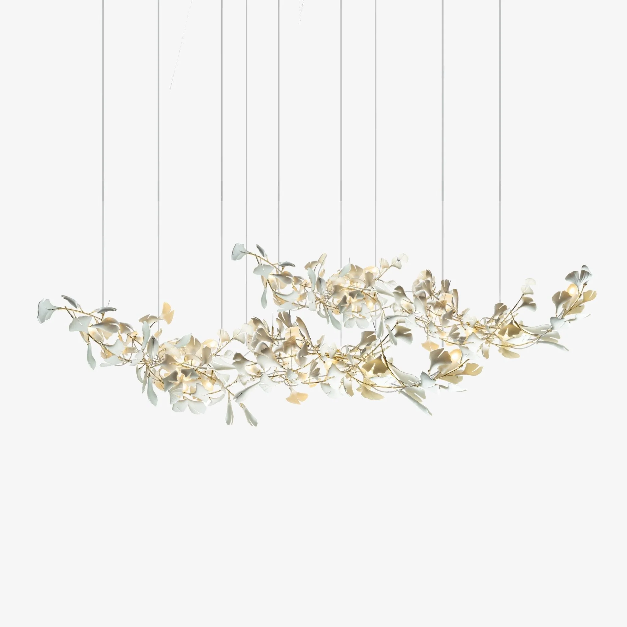 Olivia Ceramic Gingko Chandelier Double Layer Combination - Image 6
