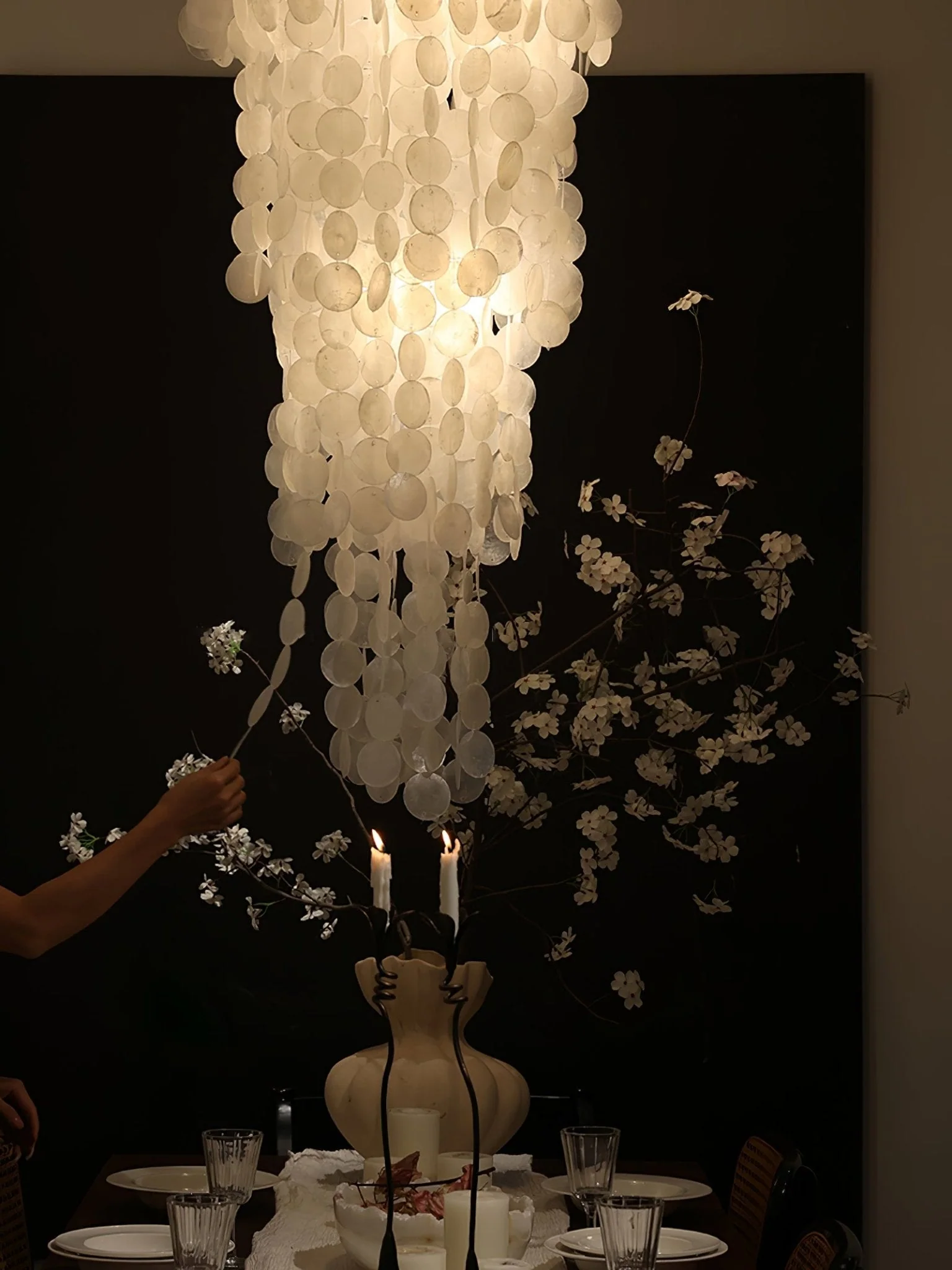 Eloryra Cascading Glass Chandelier - Image 9