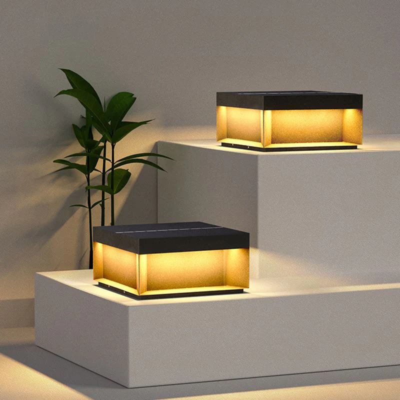 Elow Outdoor Post Lamps Modern Square Solar - Image 8