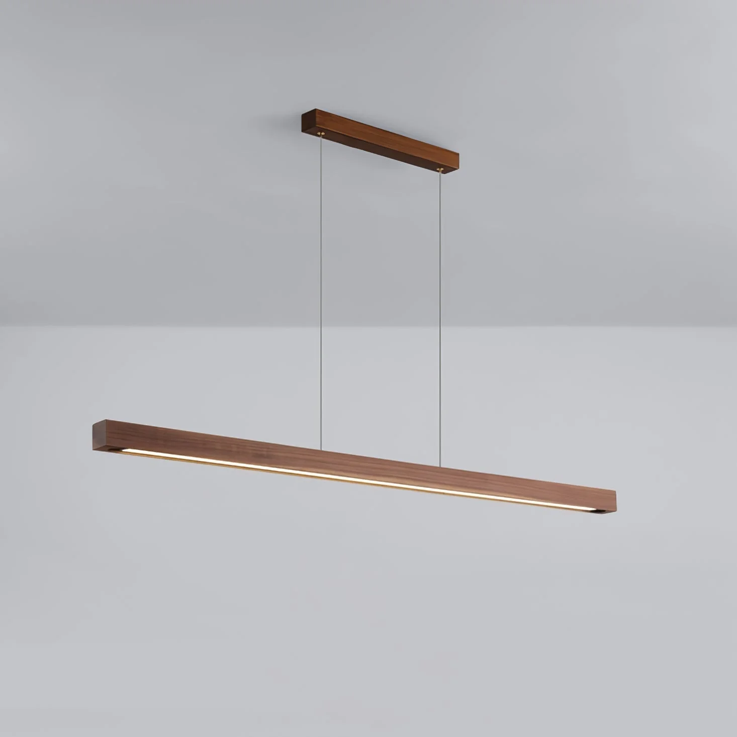 Elowen Linear Minimalist Wood Pendant Light - Image 3