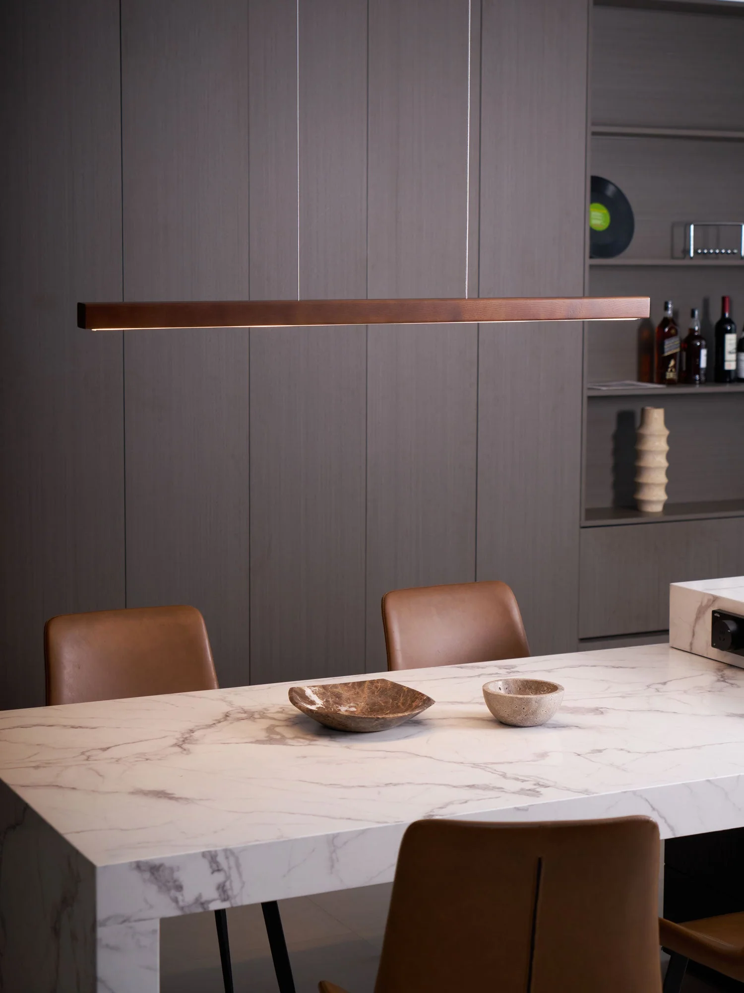 Elowen Linear Minimalist Wood Pendant Light - Image 51