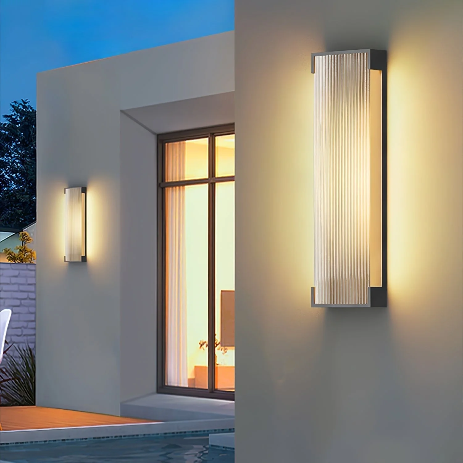 Elraearis Unique Rectangular Outdoor Wall Light - Image 36