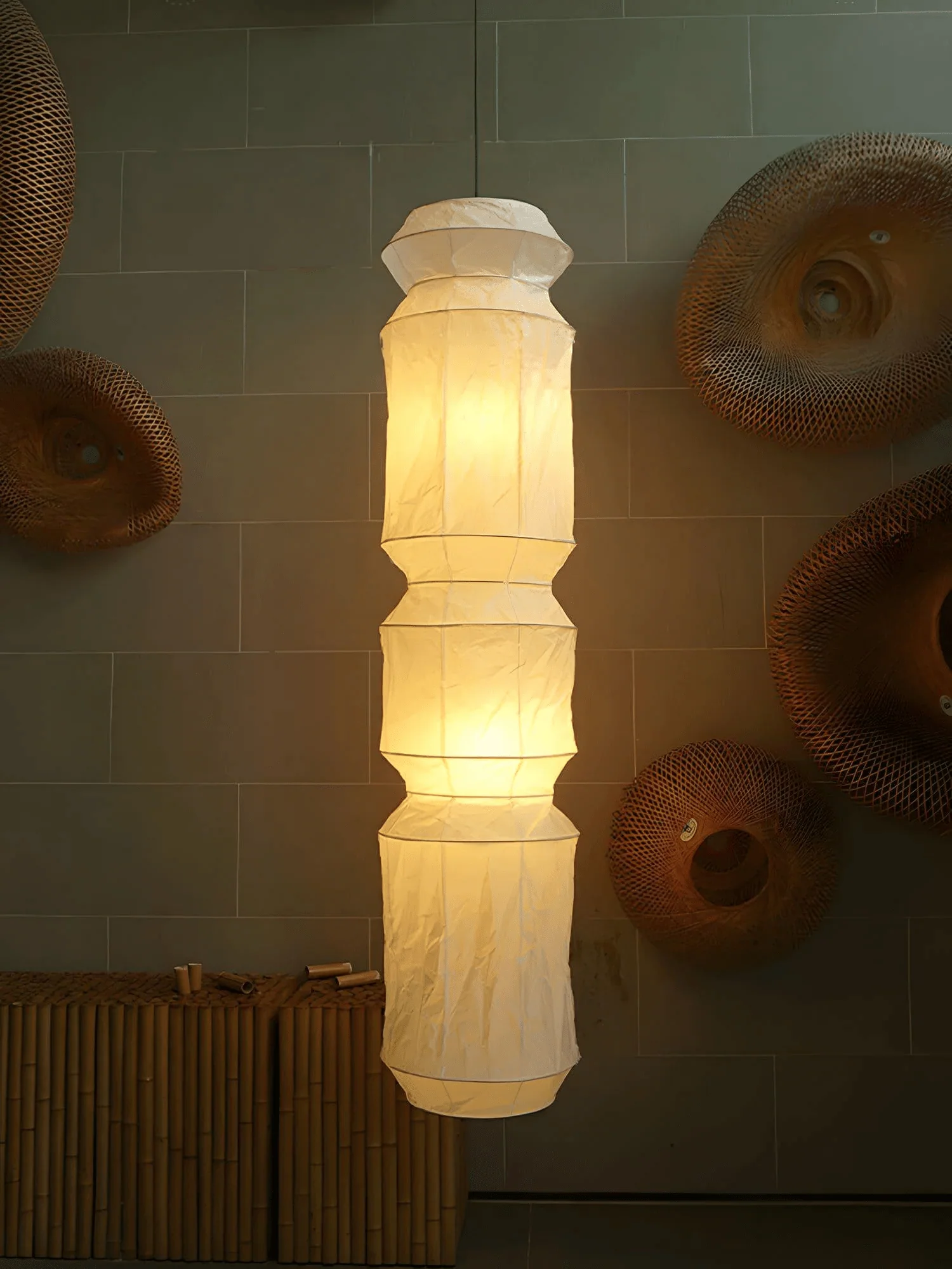 Elsie Vinyage Paper Pendant Light - Image 2