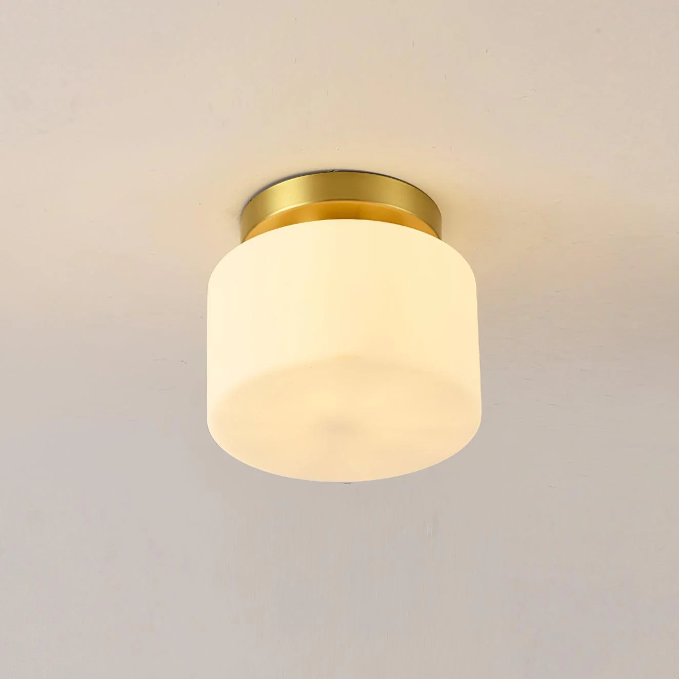 Elsilisra Nordic Art Brass Glass Flush Mount Ceiling Light - Image 10
