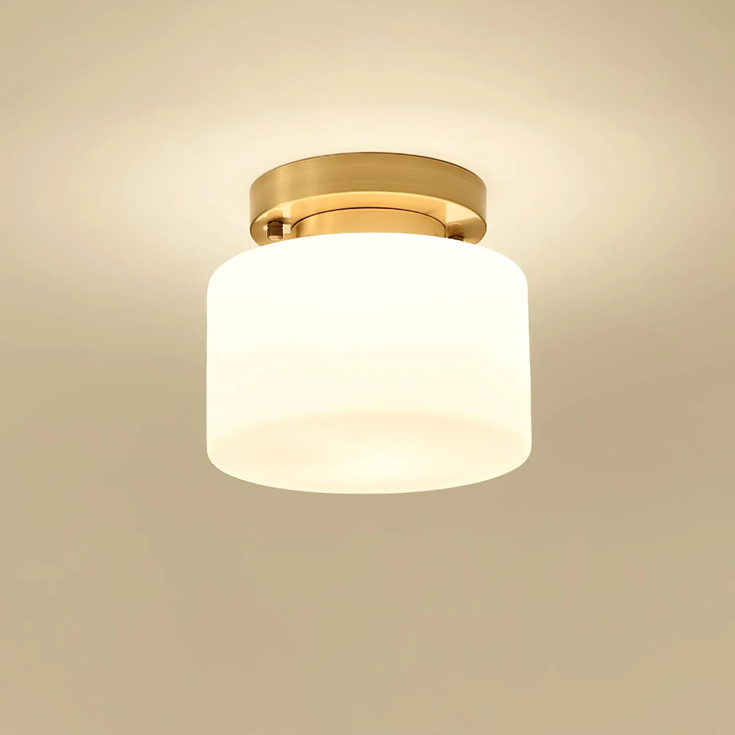 Elsilisra Nordic Art Brass Glass Flush Mount Ceiling Light - Image 14