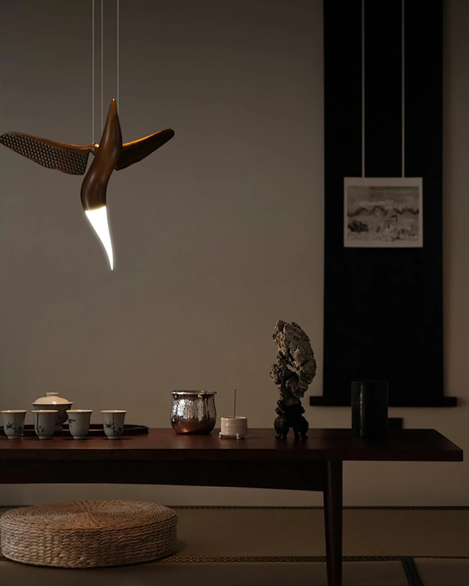 Elsilor Avian-Inspired Wood Pendant Light - Image 11