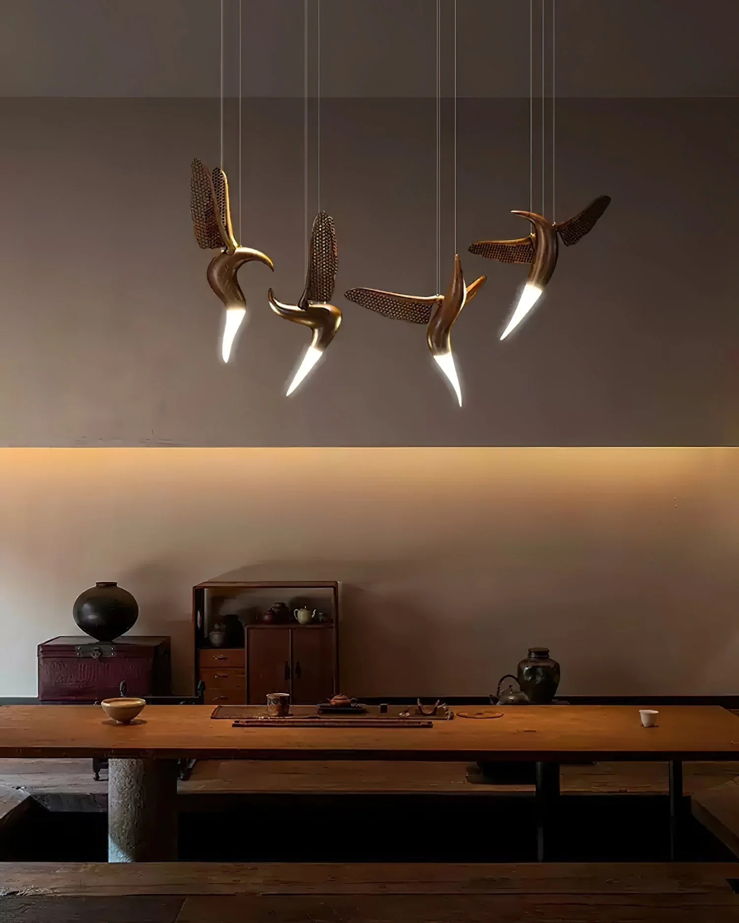 Elsilor Avian-Inspired Wood Pendant Light - Image 17
