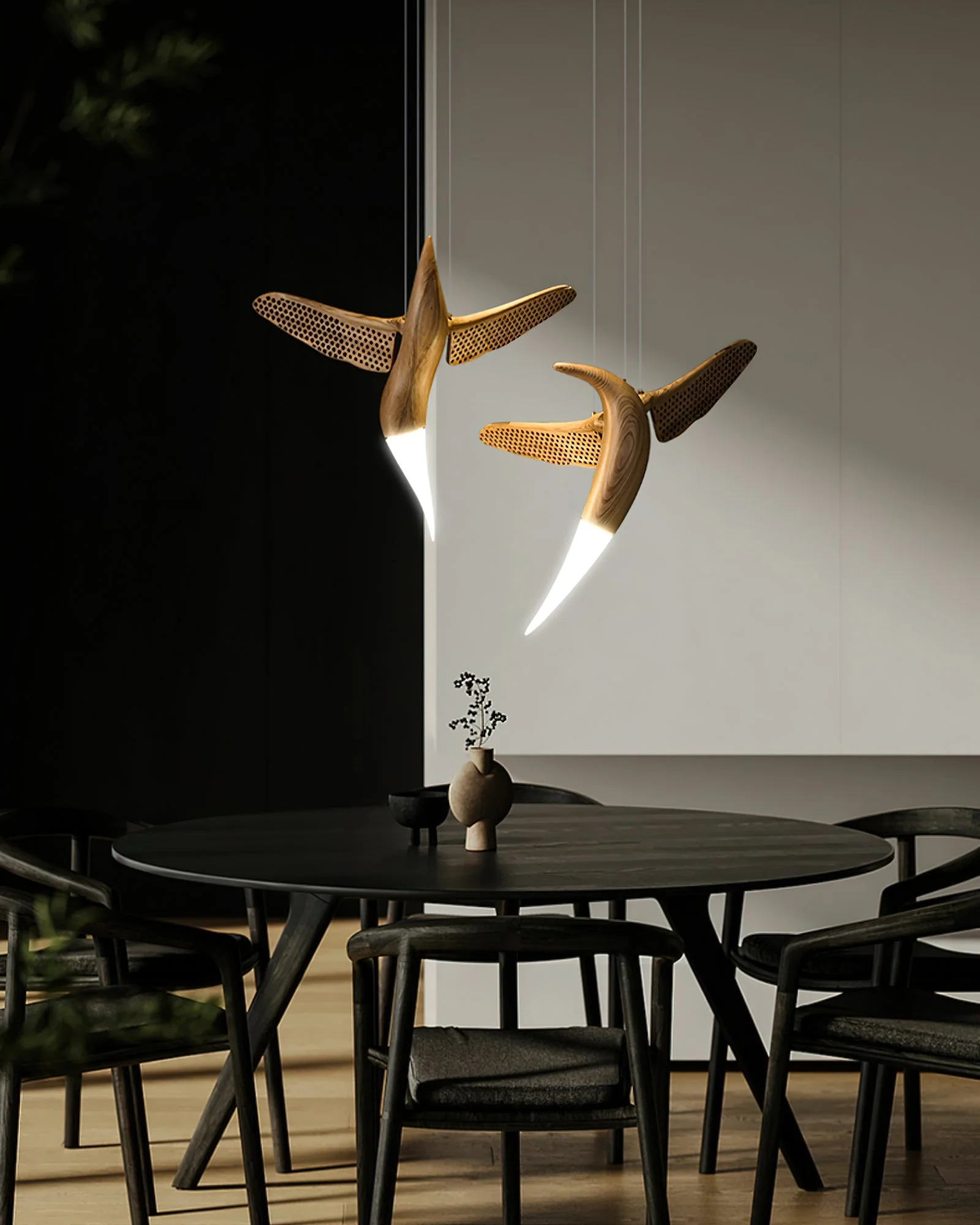 Elsilor Avian-Inspired Wood Pendant Light - Image 18