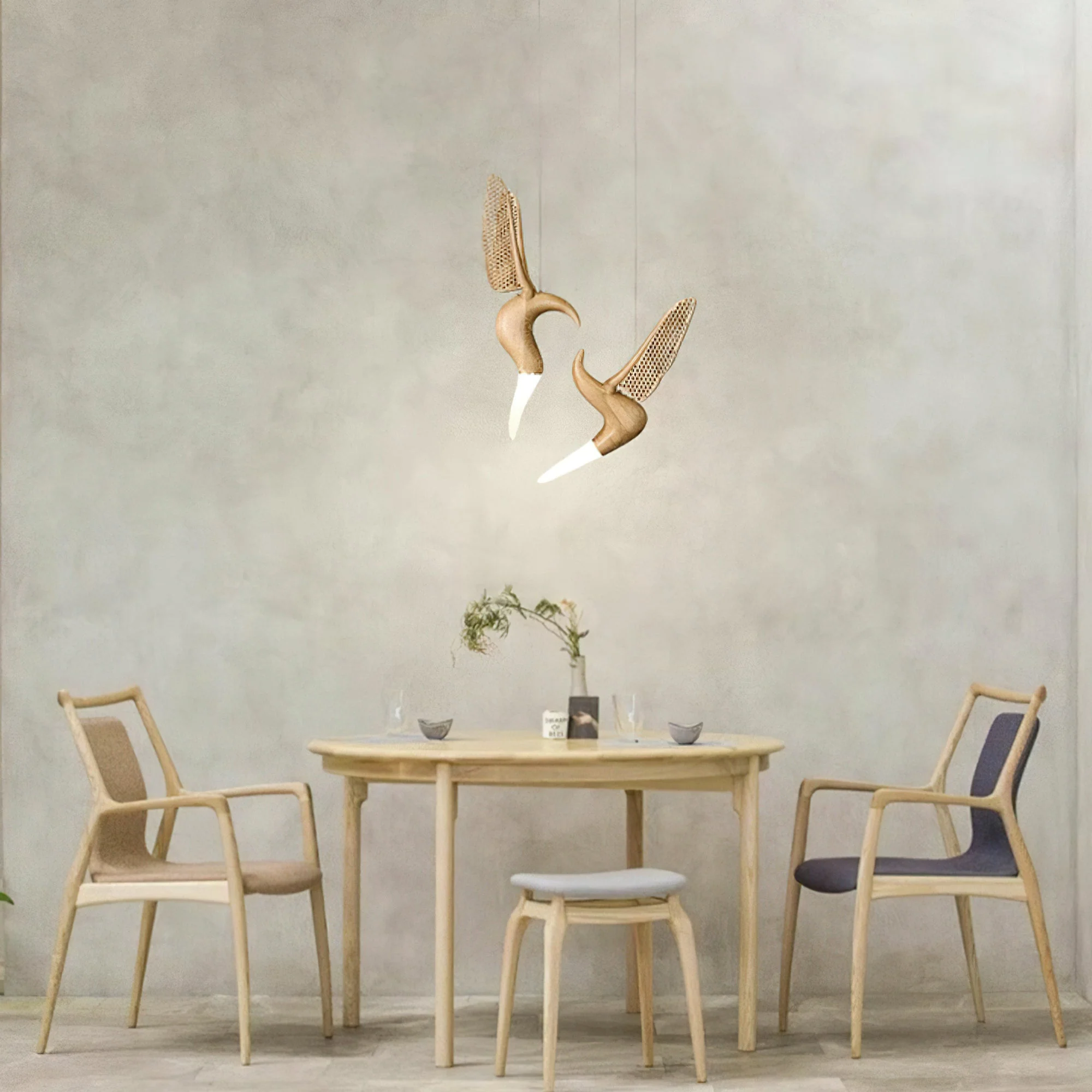 Elsilor Avian-Inspired Wood Pendant Light - Image 24