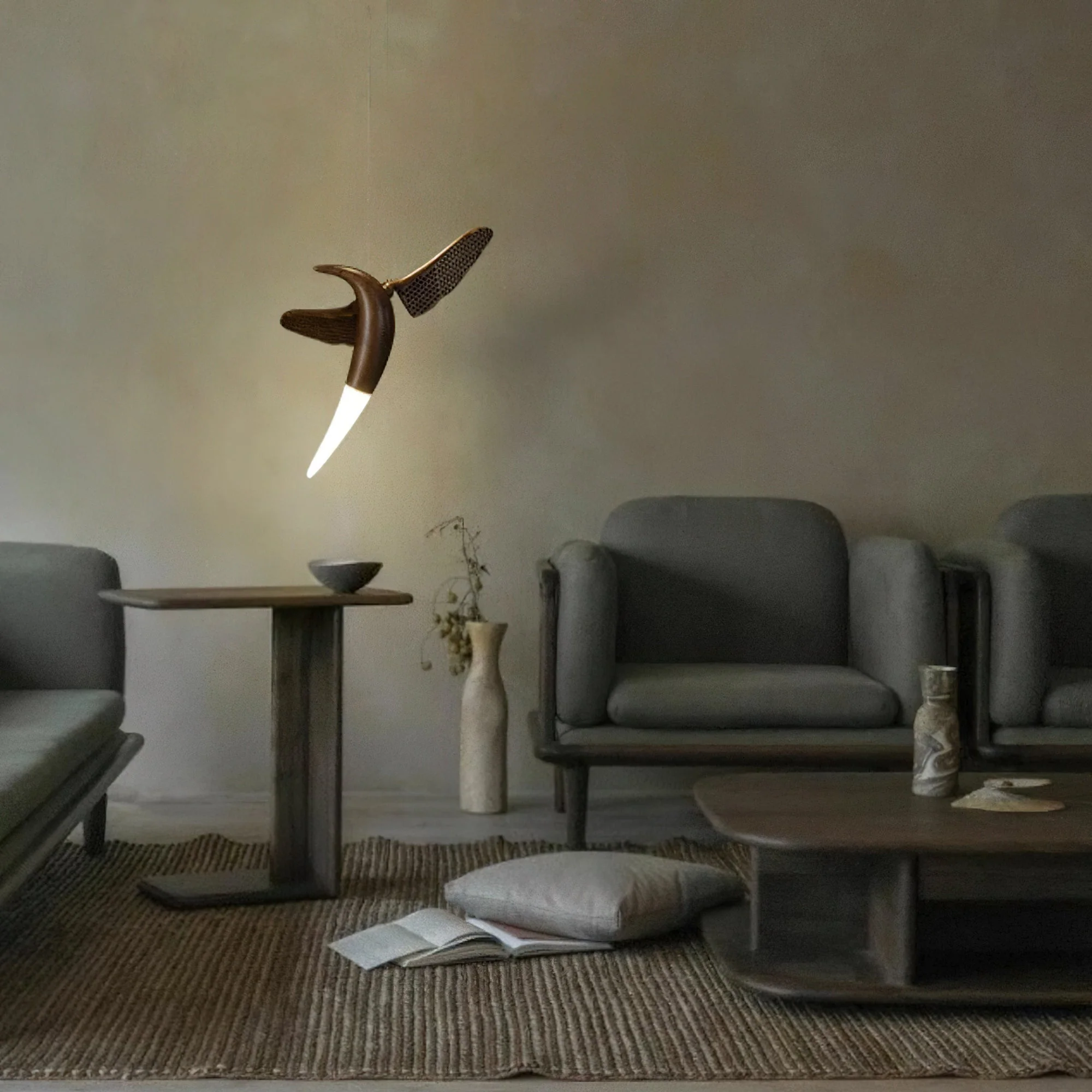Elsilor Avian-Inspired Wood Pendant Light - Image 26