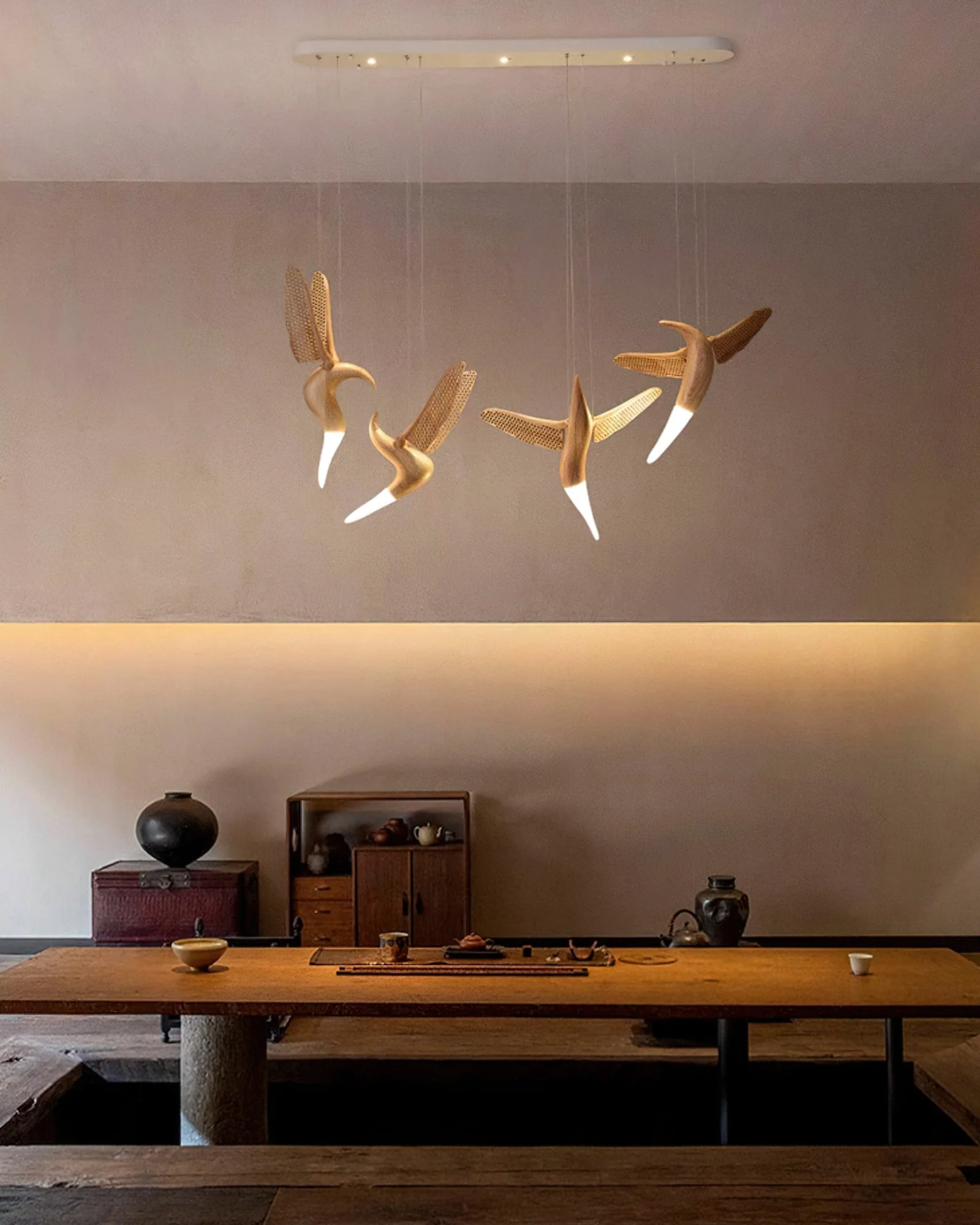 Elsilor Avian-Inspired Wood Pendant Light - Image 27