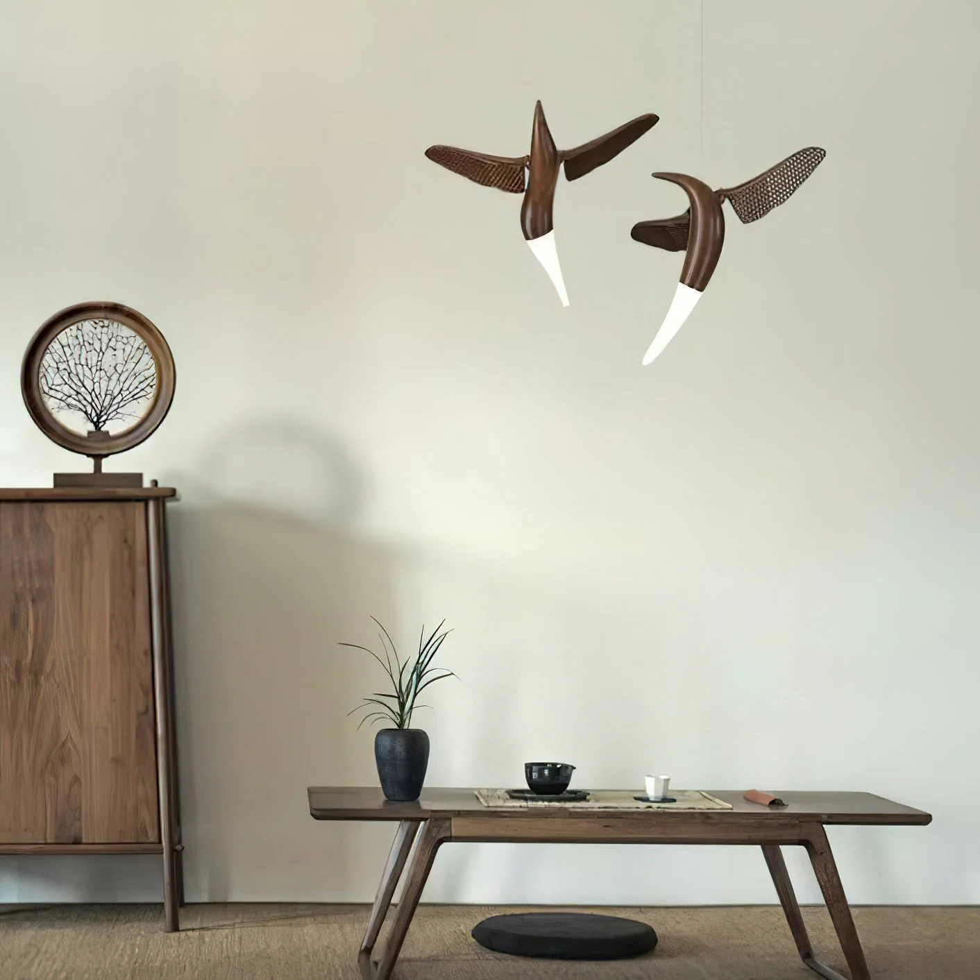 Elsilor Avian-Inspired Wood Pendant Light - Image 28